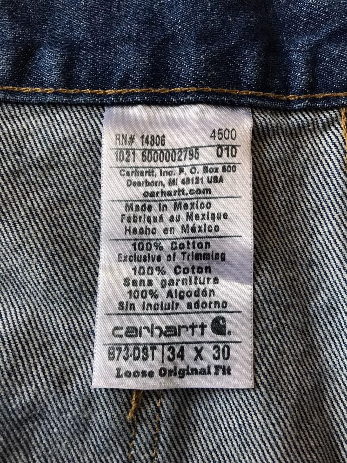 Carhartt Carhartt B73 W34L30 Washed Jeans Size US 34 / EU 50 - 9 Thumbnail
