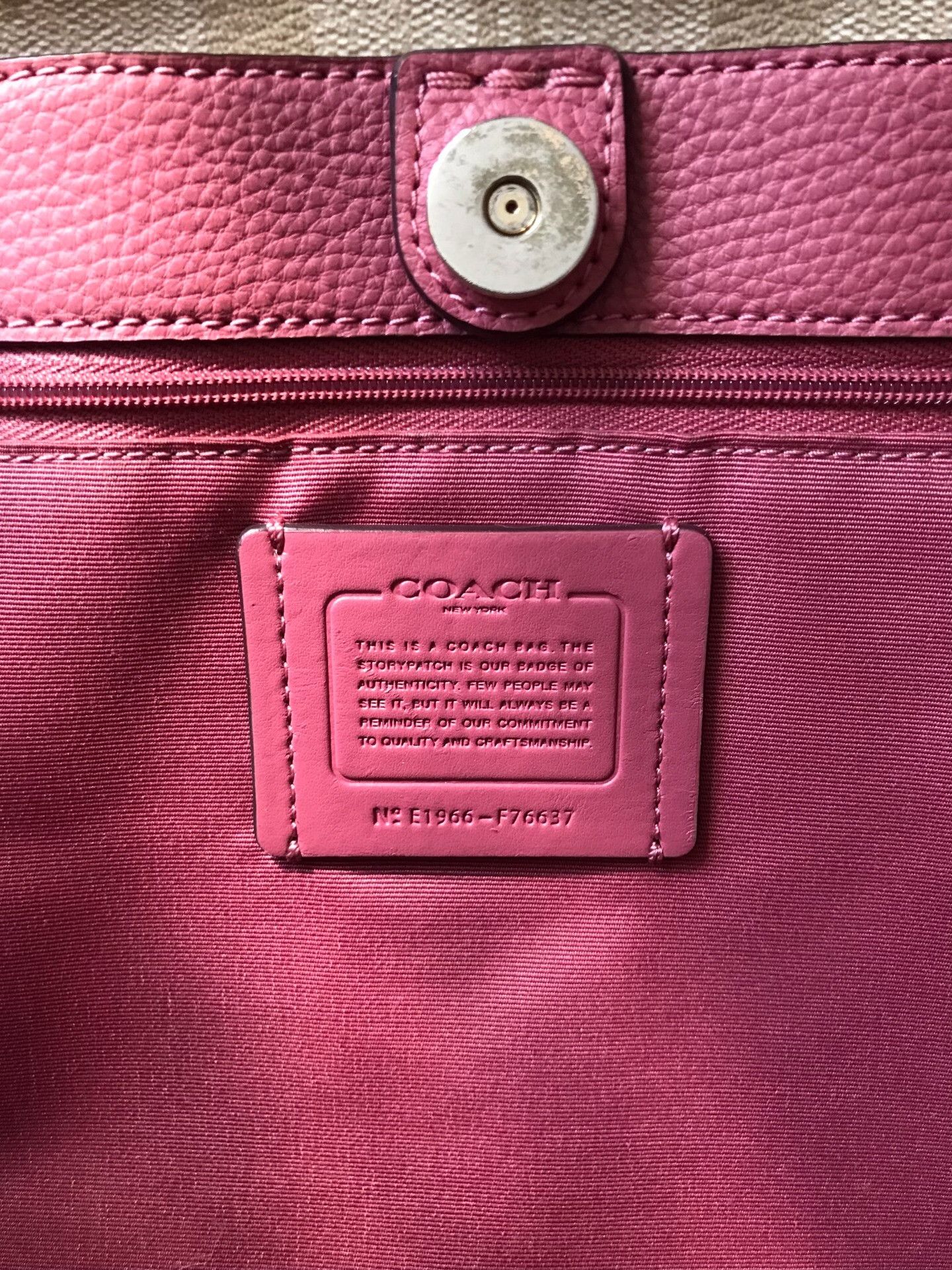Coach Coach Pink Tote Shoulder Handbag Size ONE SIZE - 9 Thumbnail