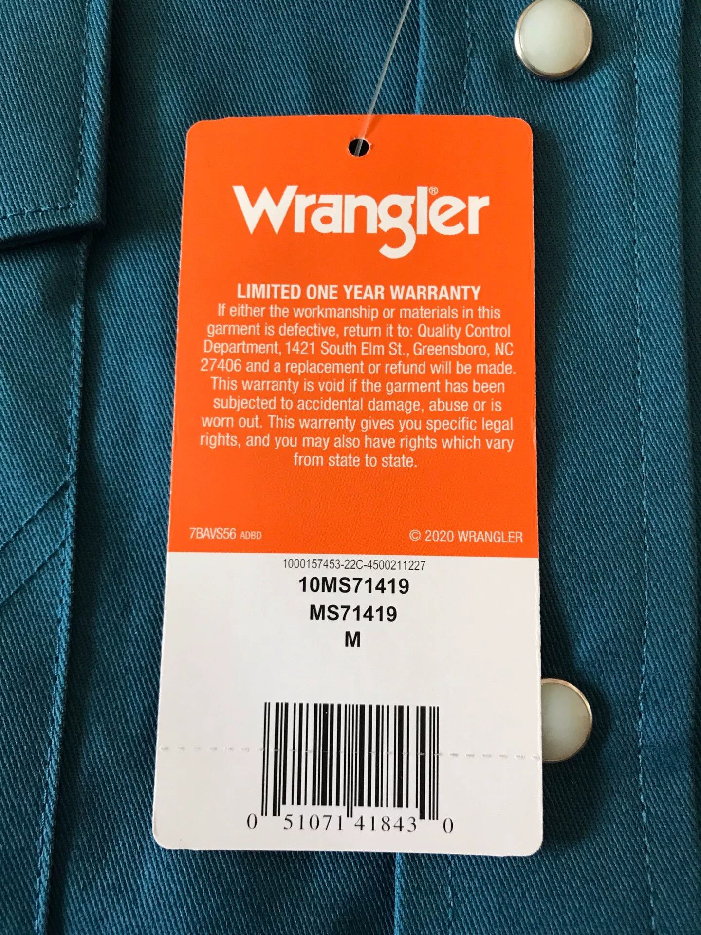 Wrangler Wrangler MS71419 Western Shirt Size US M / EU 48-50 / 2 - 8 Thumbnail