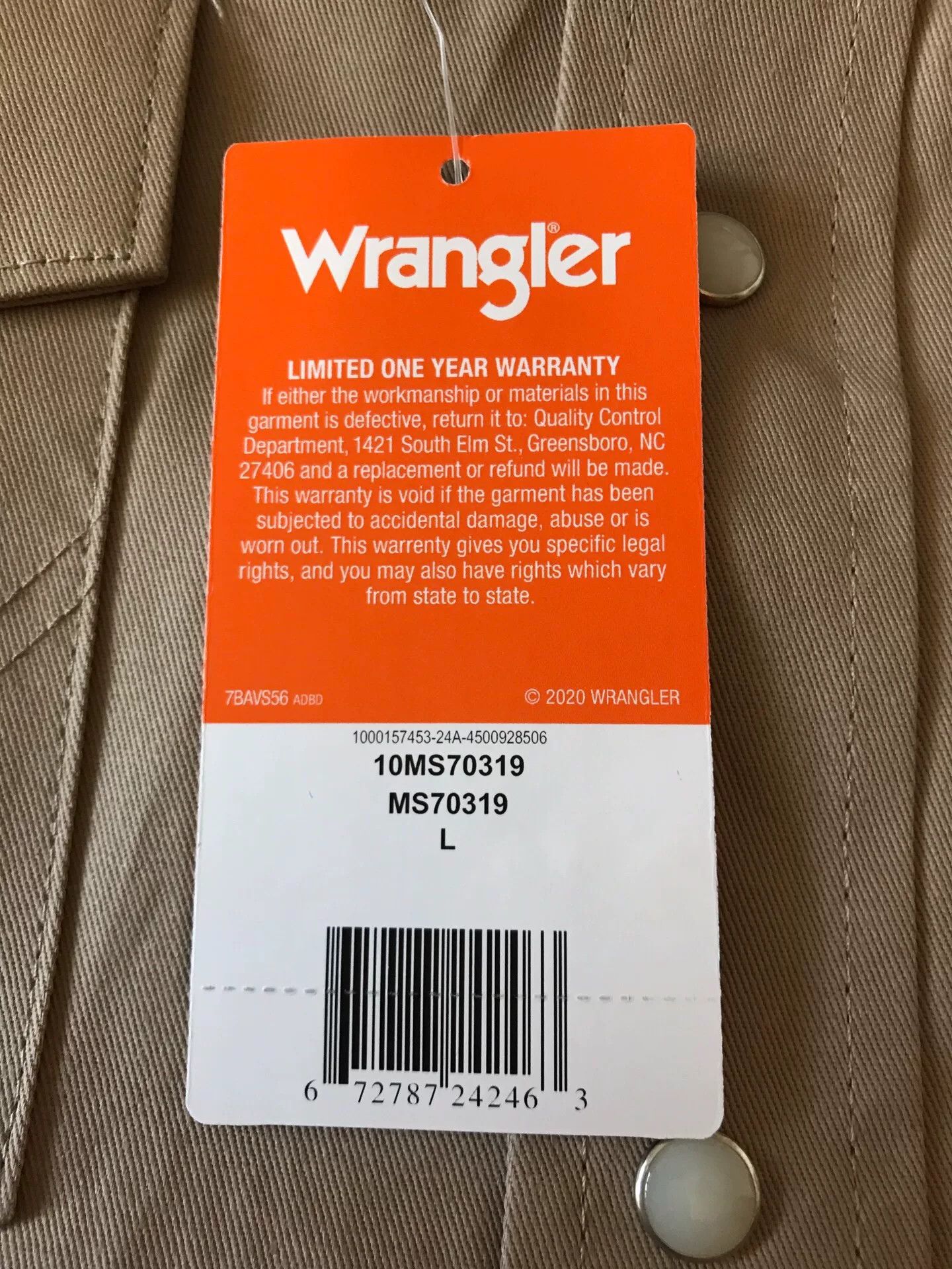 Wrangler Wrangler MS70319 Western Shirt Size US L / EU 52-54 / 3 - 8 Thumbnail