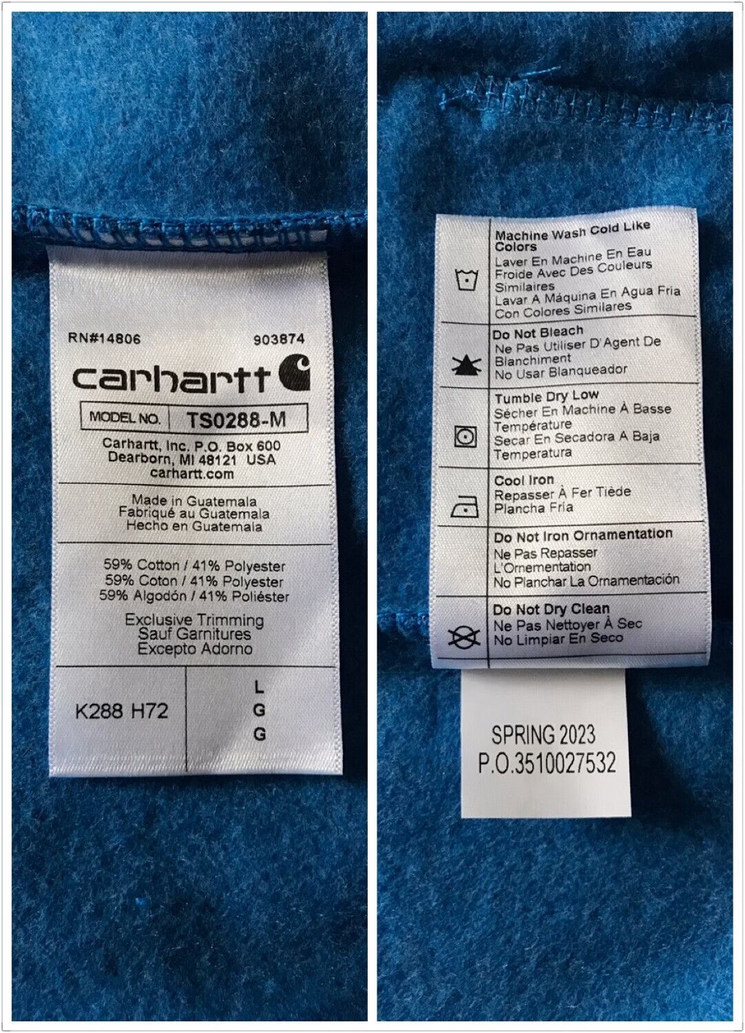 Carhartt Carhartt K288 H72 Hoodie Size US L / EU 52-54 / 3 - 9 Thumbnail