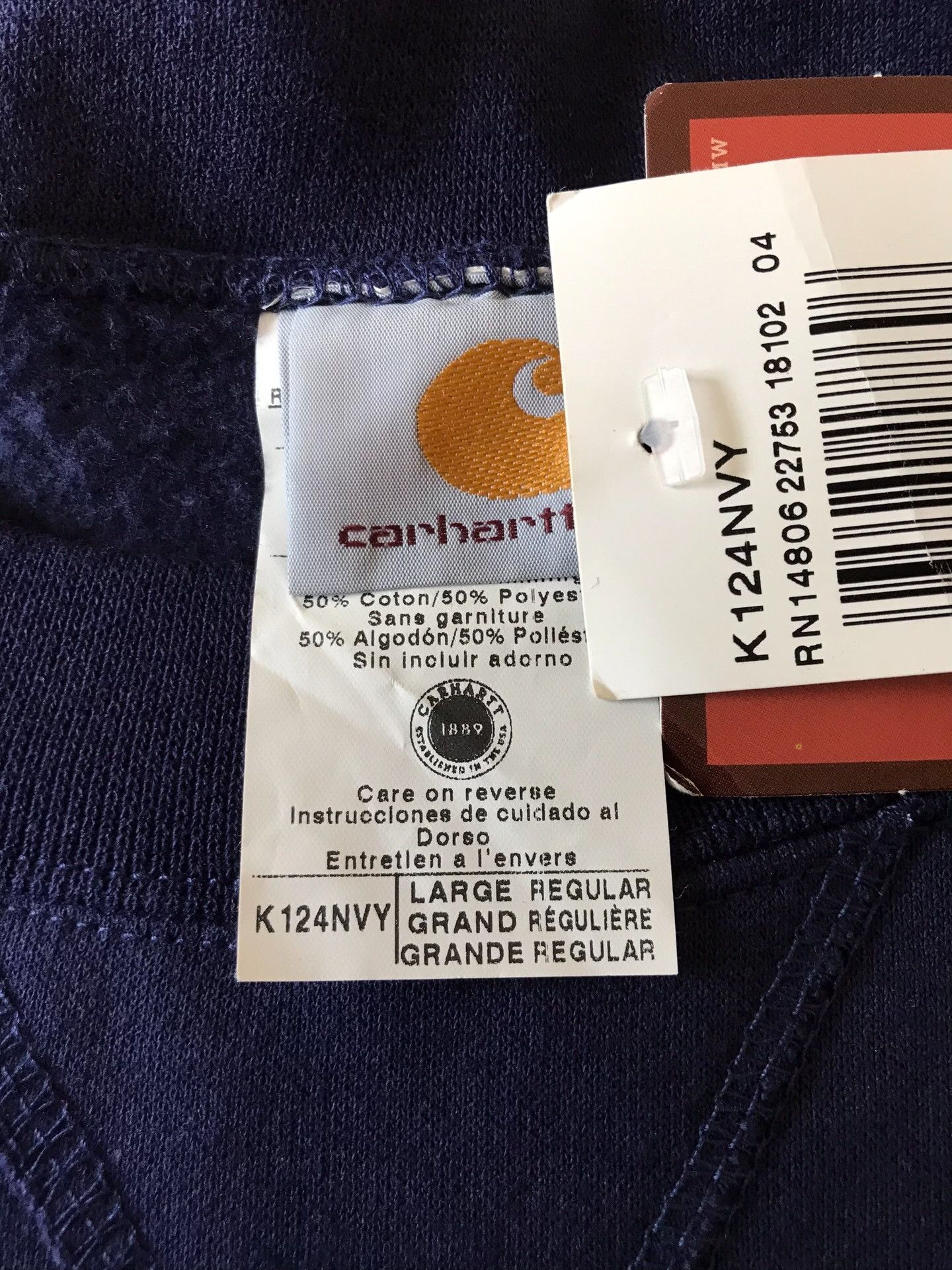 Carhartt Carhartt K124 Navy Crewneck Sweatshirt Size US L / EU 52-54 / 3 - 7 Thumbnail