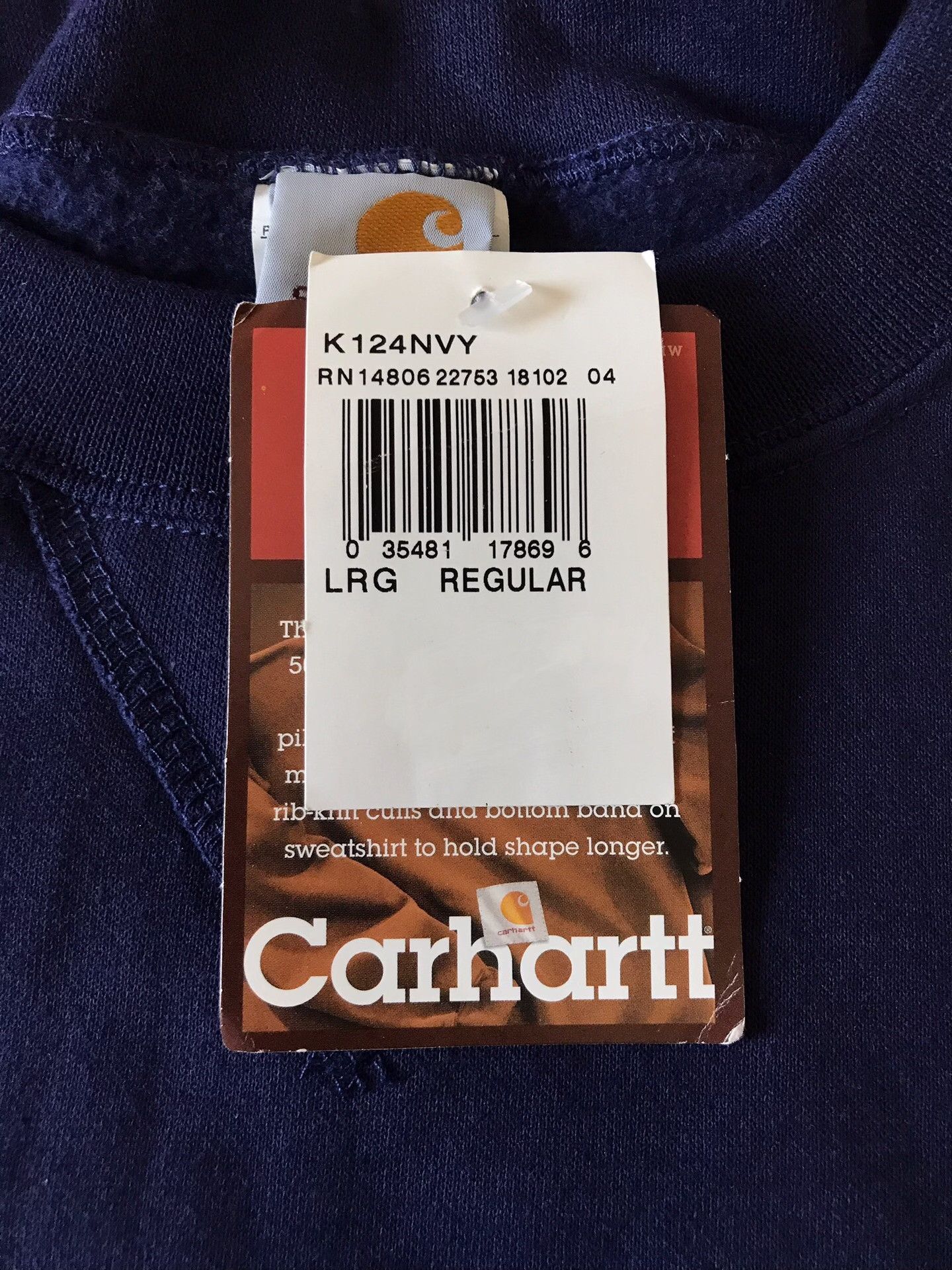 Carhartt Carhartt K124 Navy Crewneck Sweatshirt Size US L / EU 52-54 / 3 - 8 Thumbnail