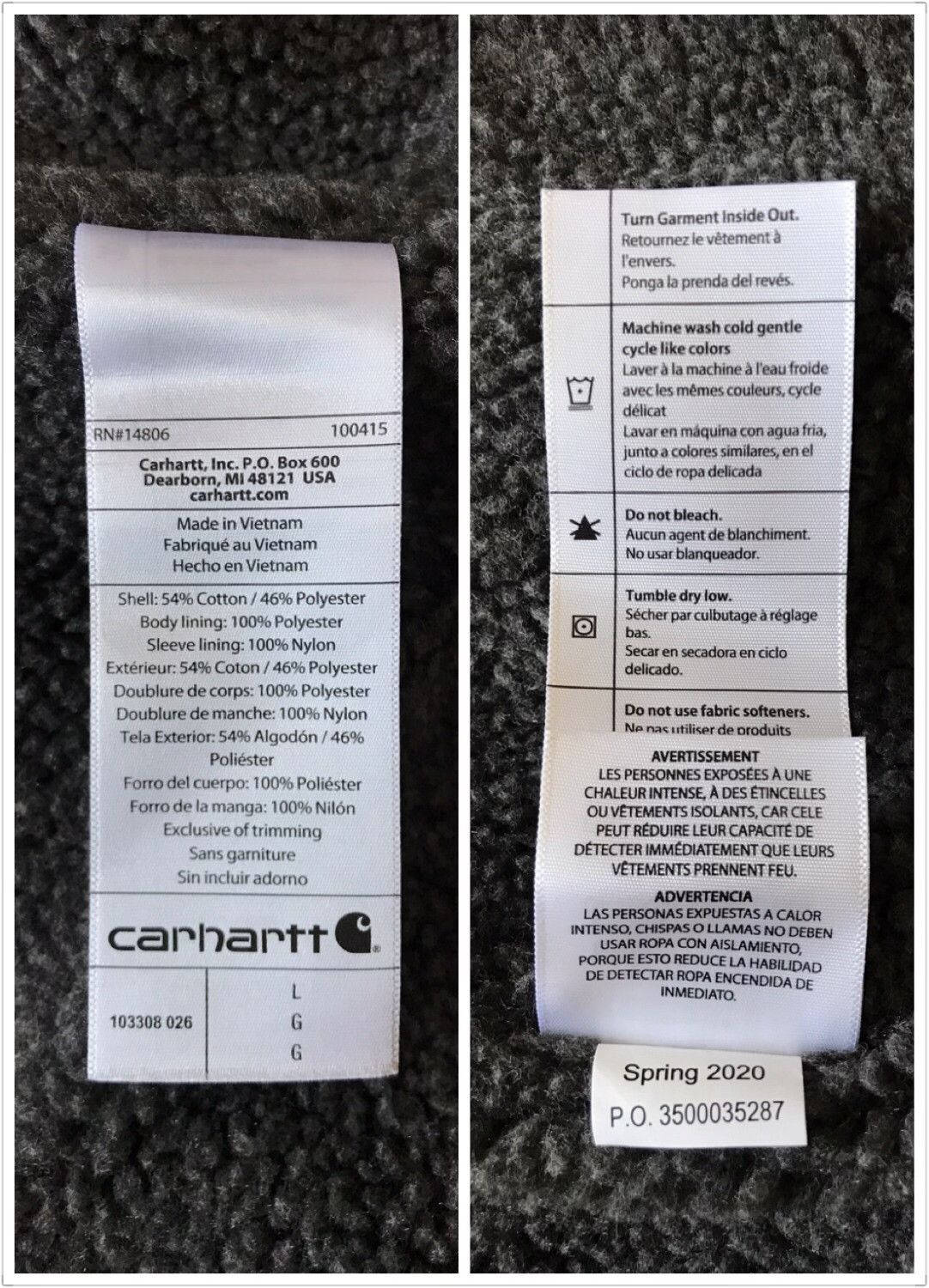 Carhartt Carhartt Sherpa Lined Hoodie Size US L / EU 52-54 / 3 - 9 Thumbnail