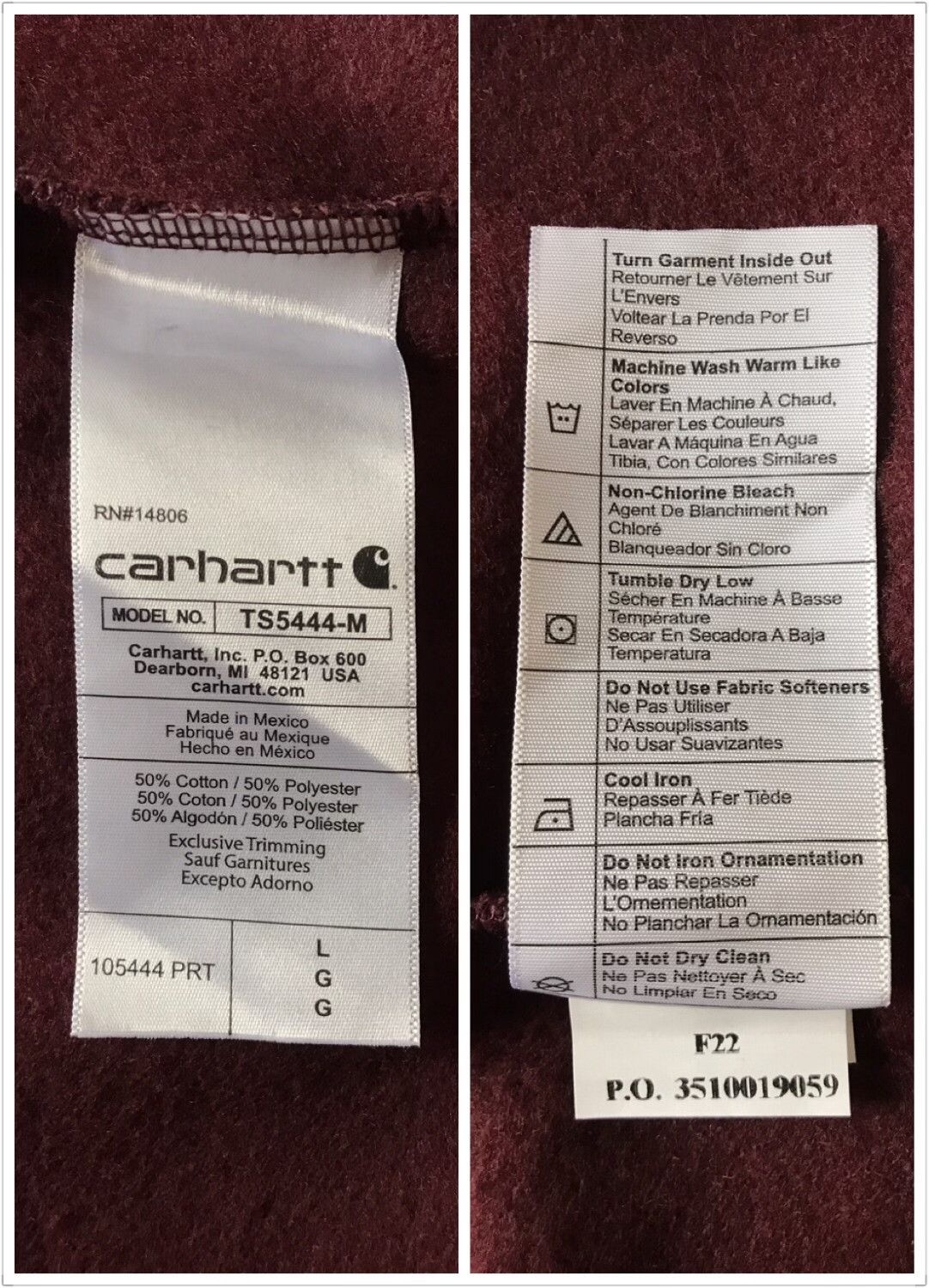 Carhartt Carhartt 105444 PRT Crewneck Sweatshirt Size US L / EU 52-54 / 3 - 9 Thumbnail