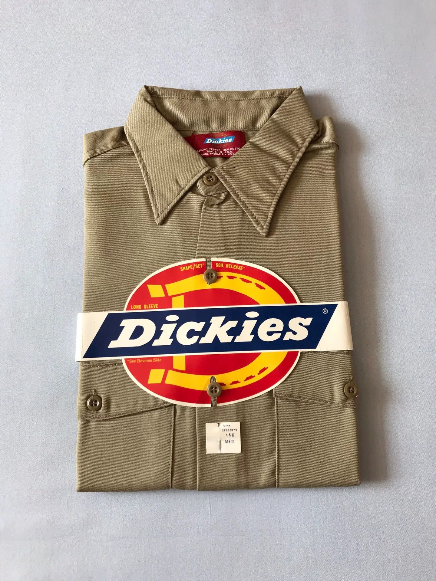 Dickies 80s Dickies 575A Beige Work Shirt Size US M / EU 48-50 / 2 - 7 Thumbnail
