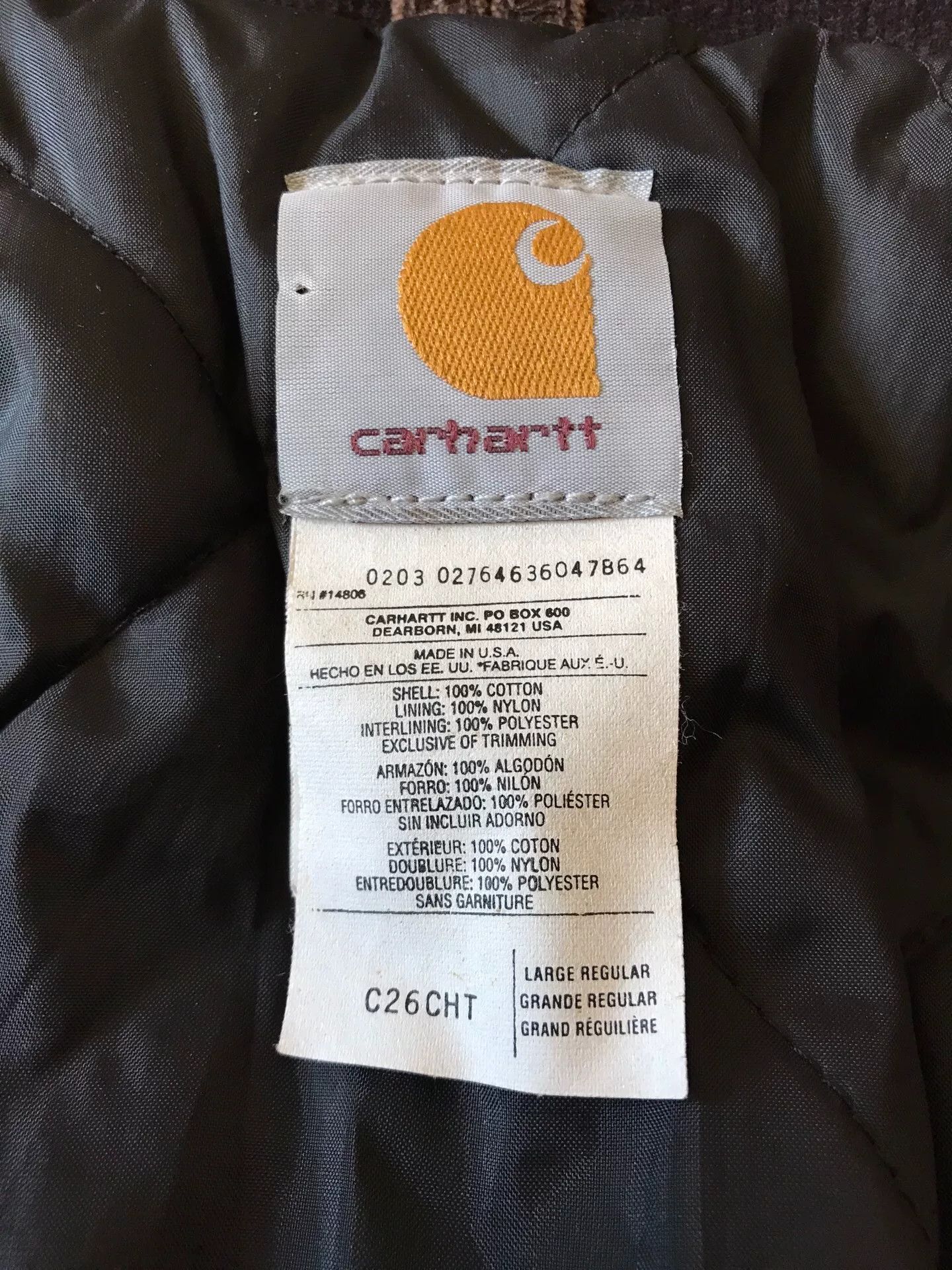 Carhartt Carhartt C26 CHT US-Made Work Jacket Size US L / EU 52-54 / 3 - 9 Thumbnail