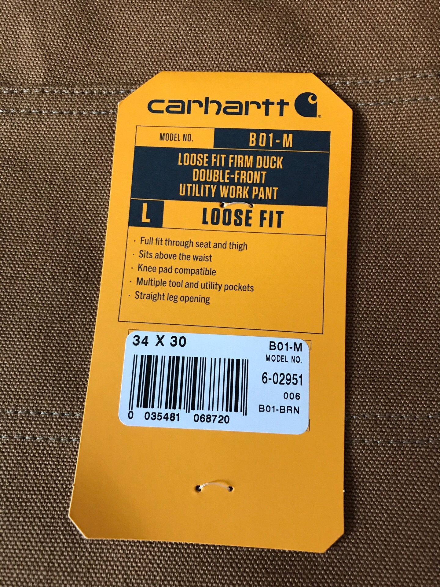 Carhartt Carhartt B01 BRN Canvas Work Pants W34L30 Size US 34 / EU 50 - 8 Thumbnail