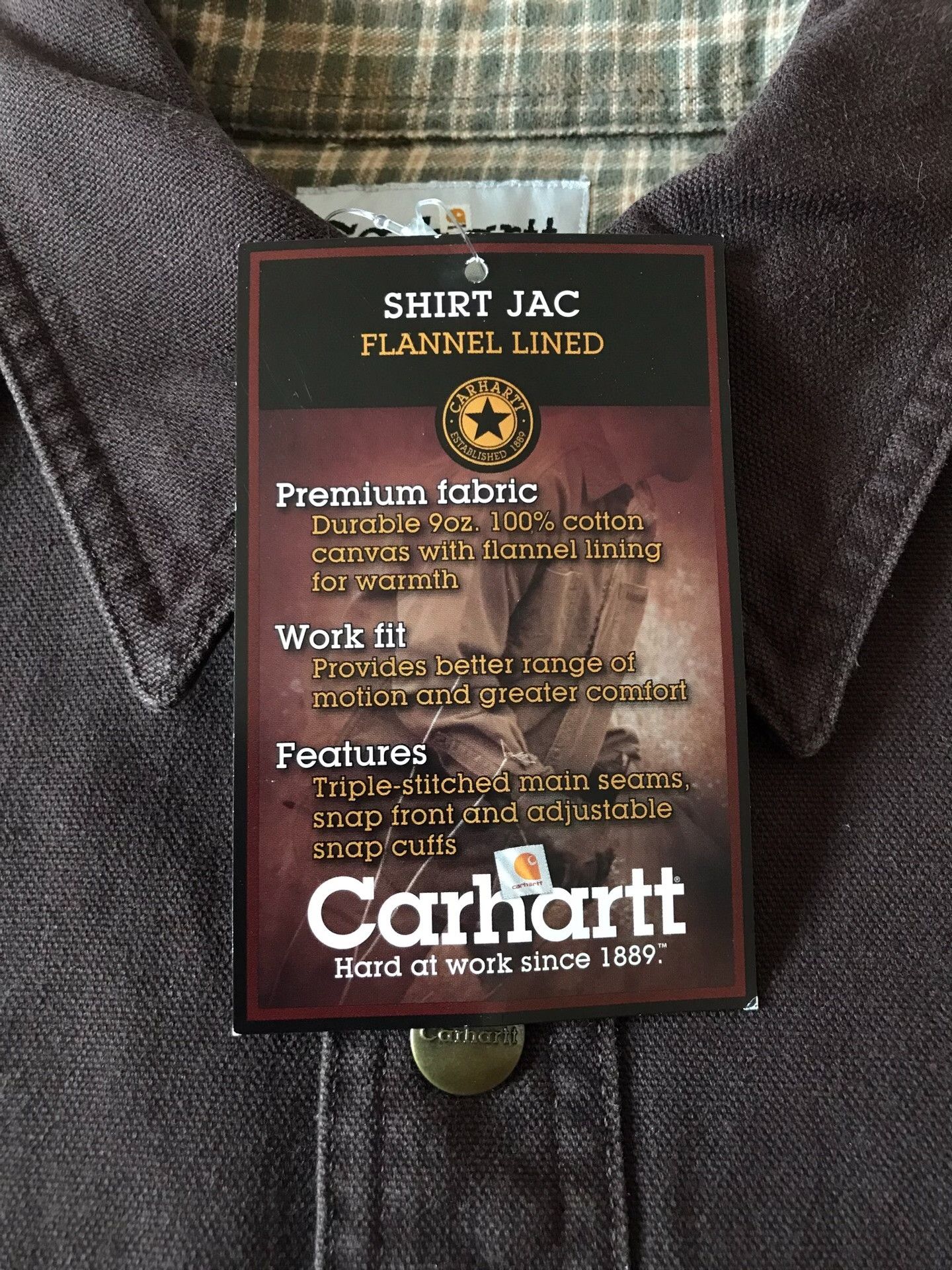 Carhartt Carhartt S96 DKB Canvas Shirt Jacket Size US M / EU 48-50 / 2 - 8 Thumbnail