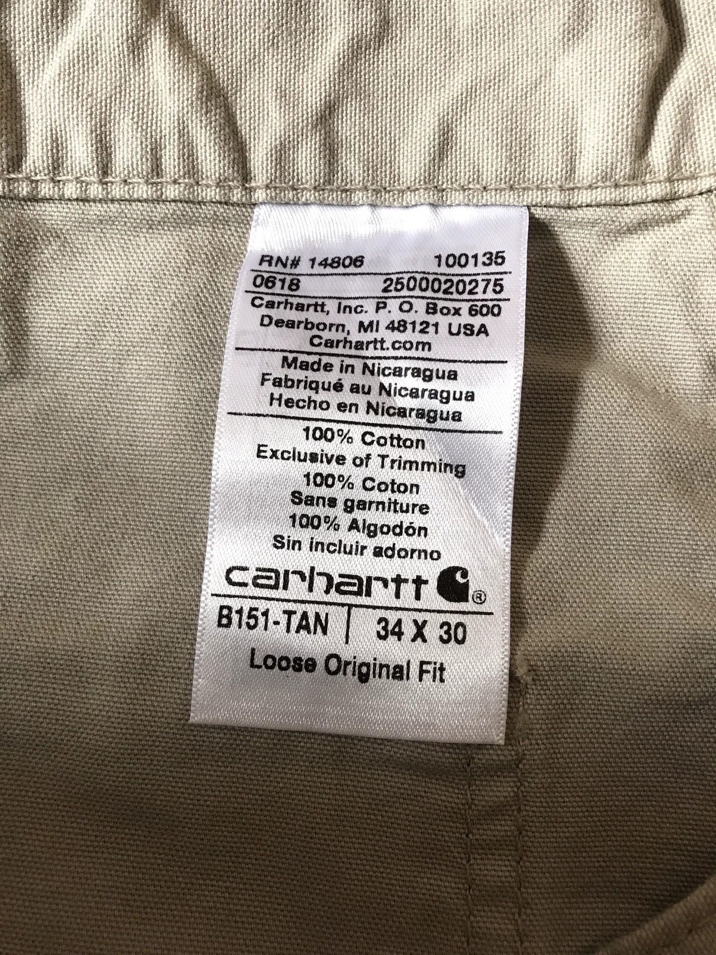 Carhartt Carhartt B151 Canvas Work Pants W34L30 Size US 34 / EU 50 - 9 Thumbnail