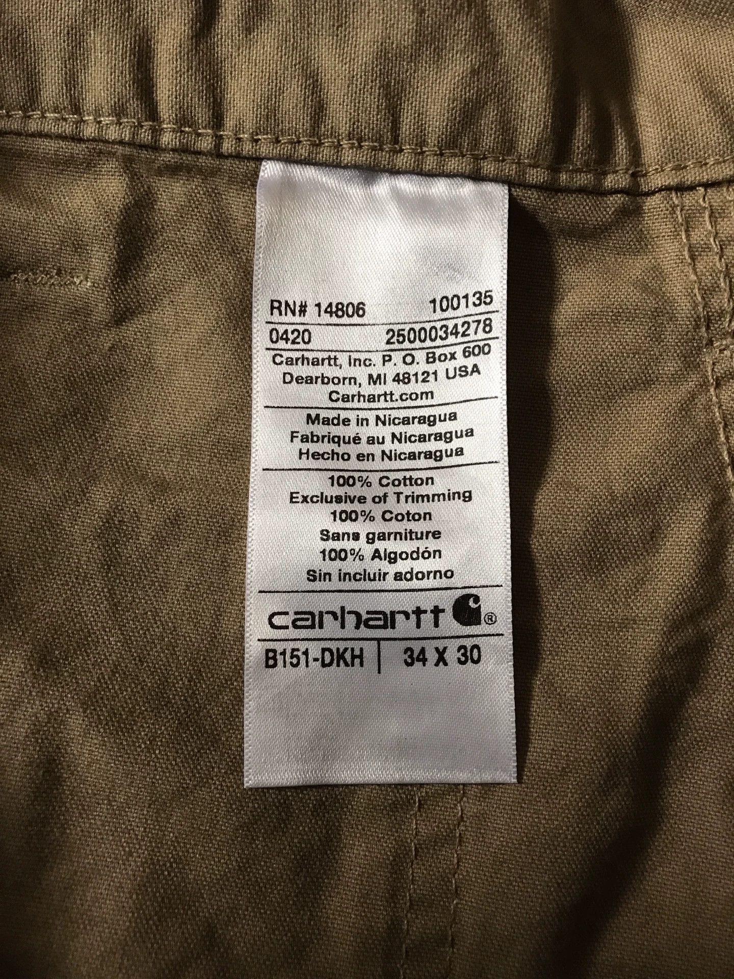Carhartt Carhartt B151 Canvas Work Pants W34L30 Size US 34 / EU 50 - 9 Thumbnail