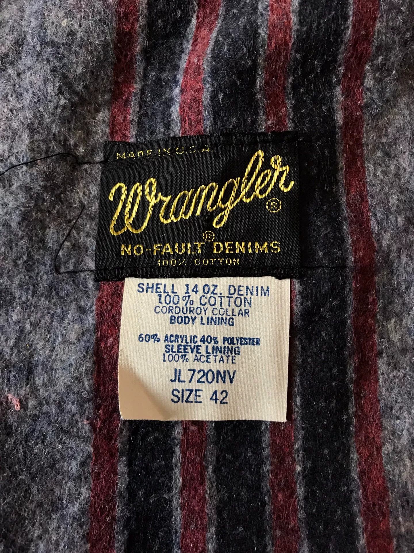 Wrangler 80s Wrangler JL720NV Western Denim Jacket 42 Size US XS / EU 42 / 0 - 9 Thumbnail
