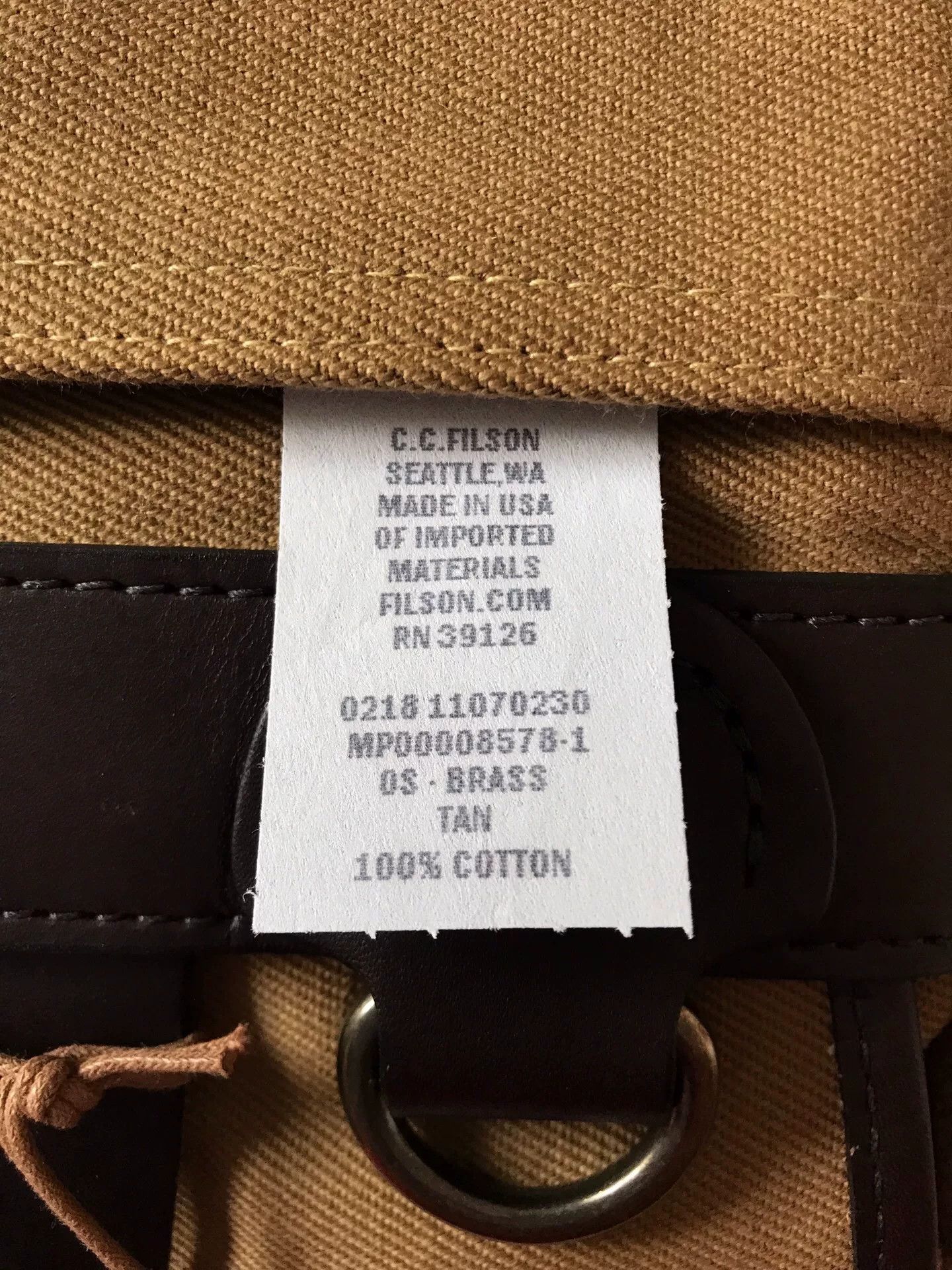 Filson Filson 70230 Brown Small Crossbody Bag Size ONE SIZE - 9 Thumbnail