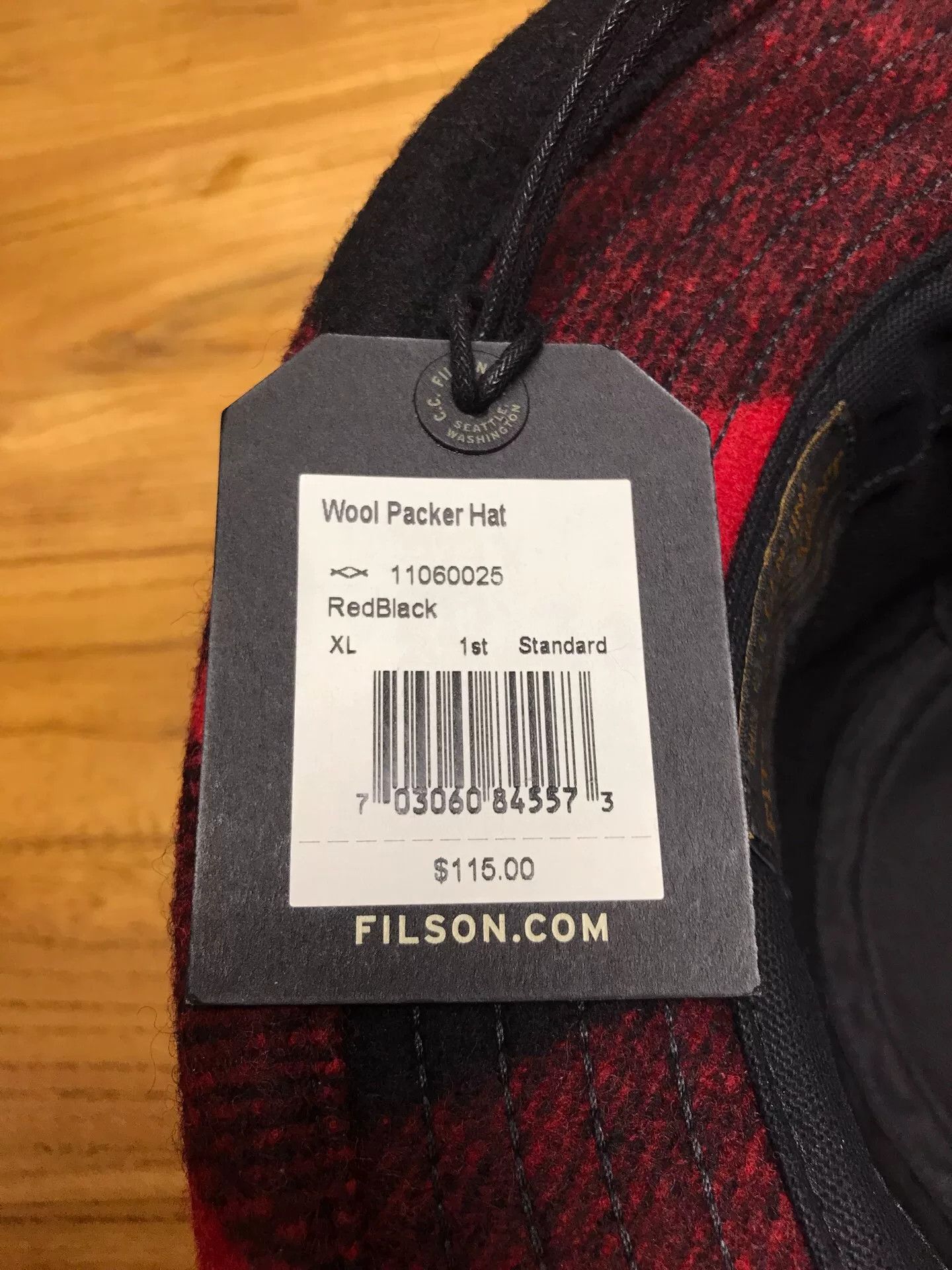 Filson Filson Red Black Plaid Wool Fedora XL Size ONE SIZE - 7 Thumbnail