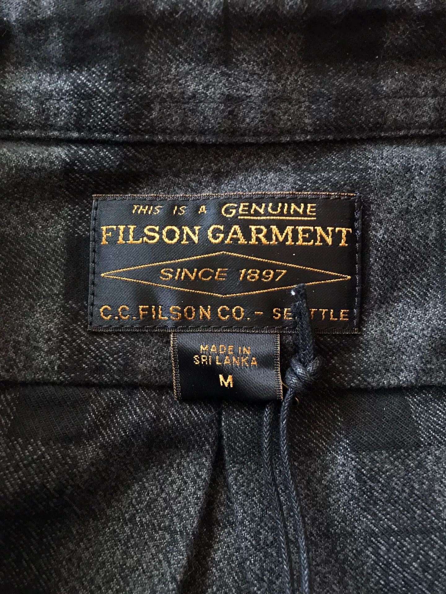 Filson Filson Gray Black Check Flannel Work Shirt Size US M / EU 48-50 / 2 - 7 Thumbnail