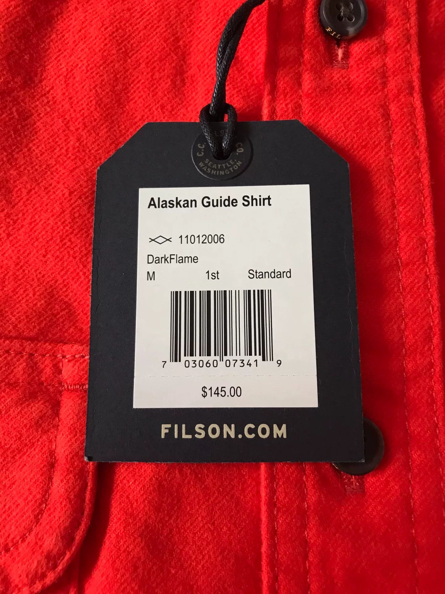 Filson Filson Flame Red Heavyweight Flannel Work Shirt Size US M / EU 48-50 / 2 - 8 Thumbnail