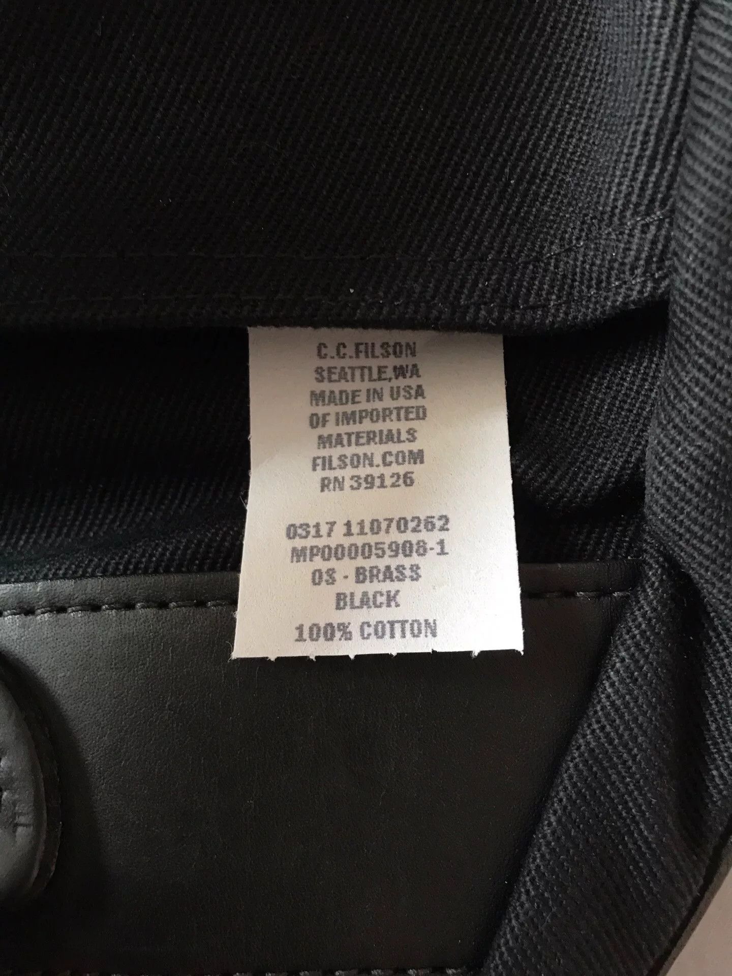 Filson Filson 70262 Black Heavy Canvas Backpack Size ONE SIZE - 9 Thumbnail