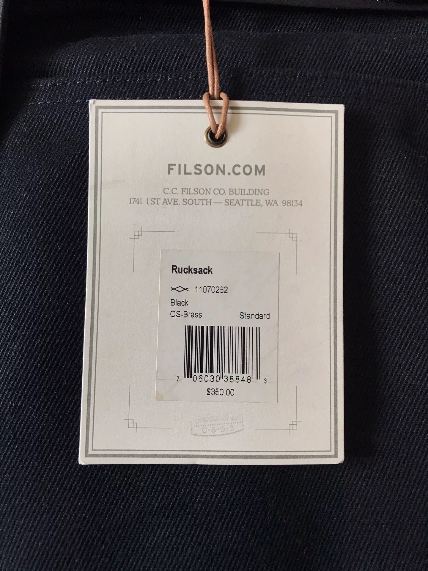Filson Filson 70262 Black Heavy Canvas Backpack Size ONE SIZE - 8 Thumbnail
