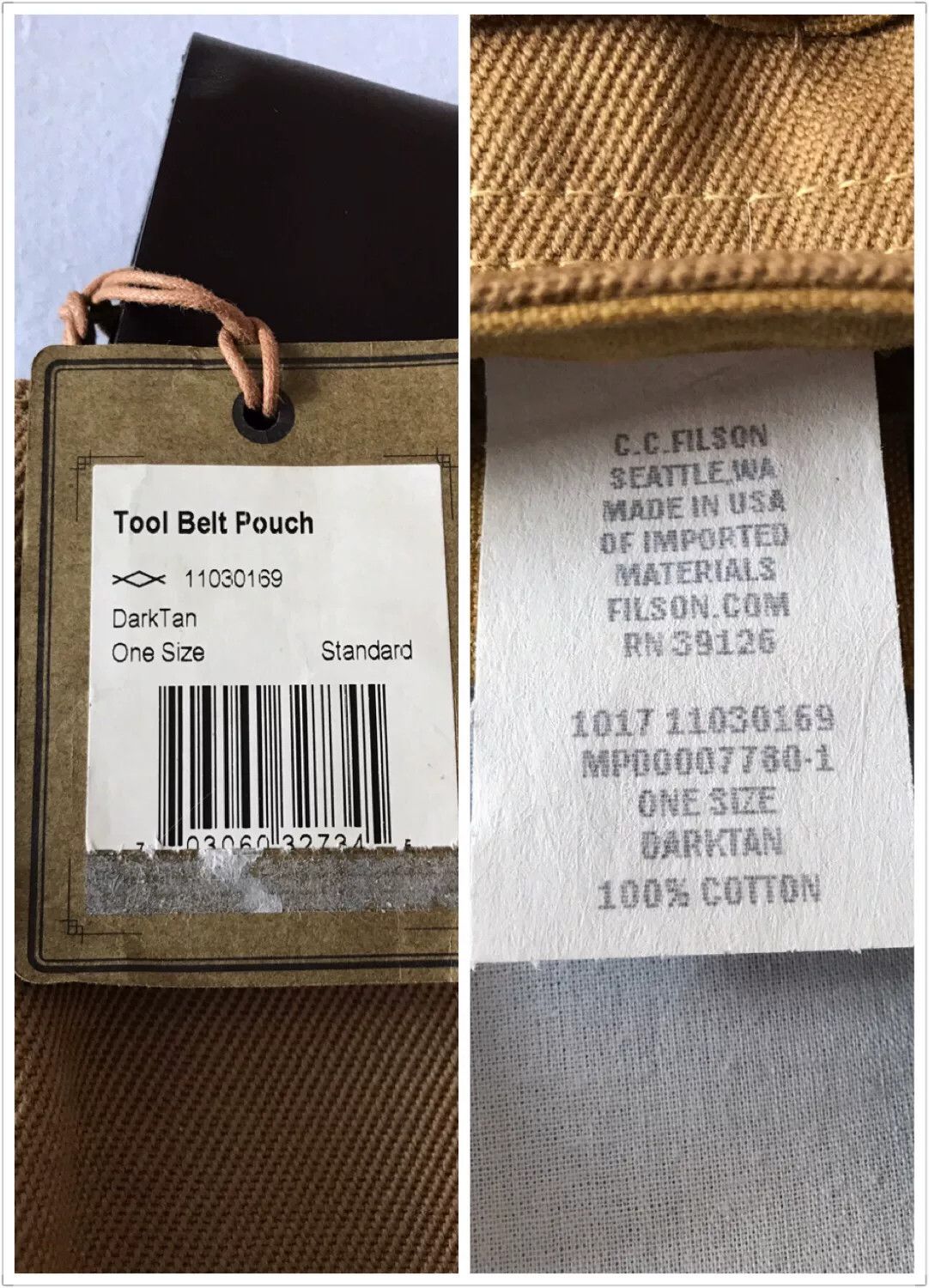 Filson Filson 30169 Heavy Waxed Canvas Waist Bag Size ONE SIZE - 8 Thumbnail