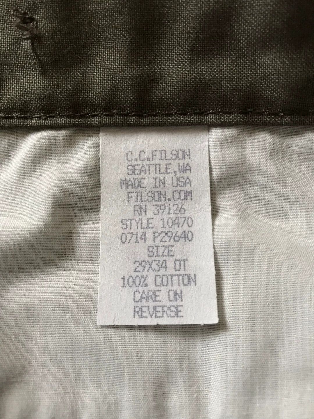 Filson Filson 10470 Cargo Pants W29L34 Size US 29 - 9 Thumbnail