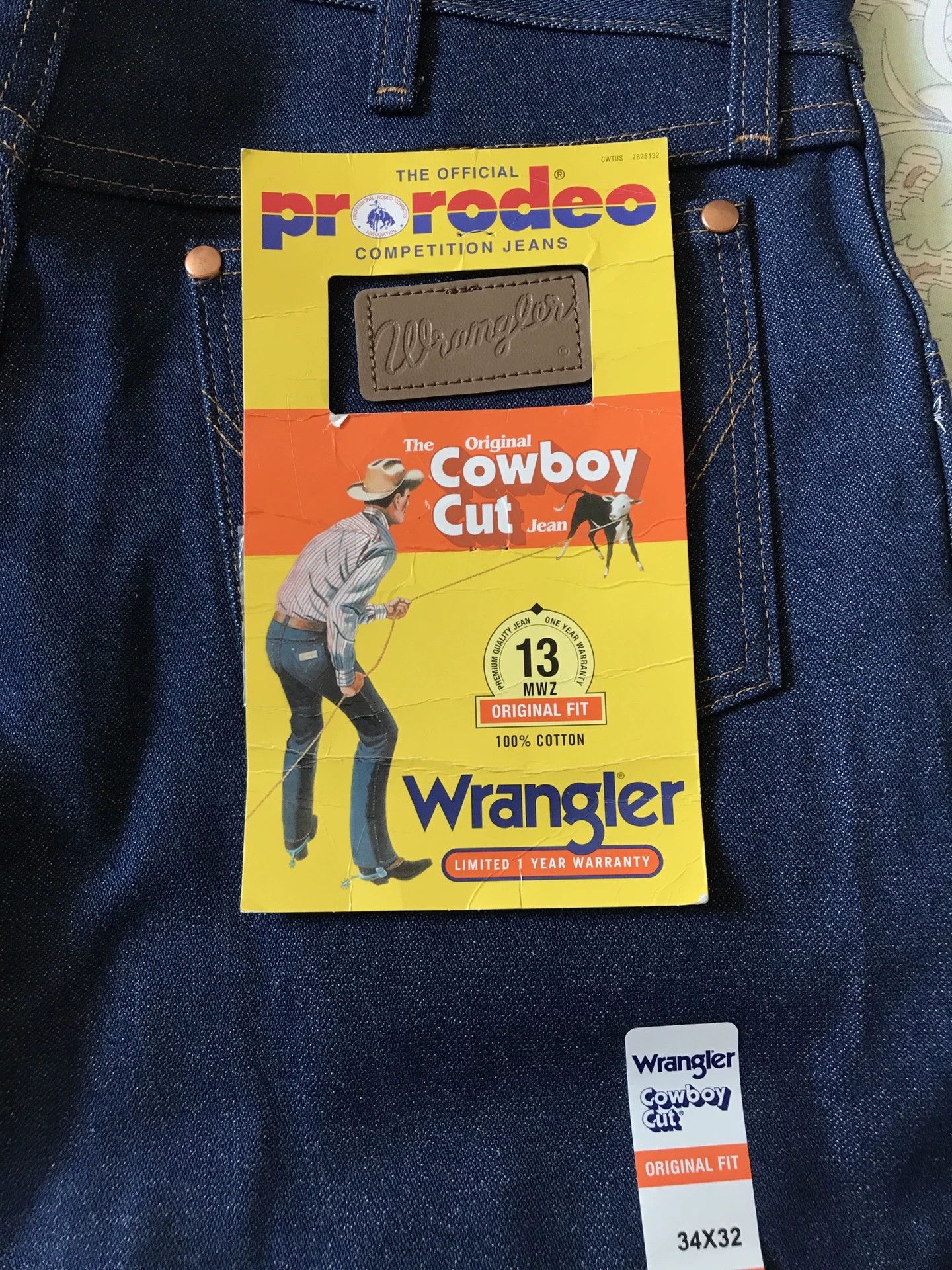 Wrangler Wrangler 13MWZ Raw Denim Jeans W34L32 Size US 34 / EU 50 - 6 Thumbnail