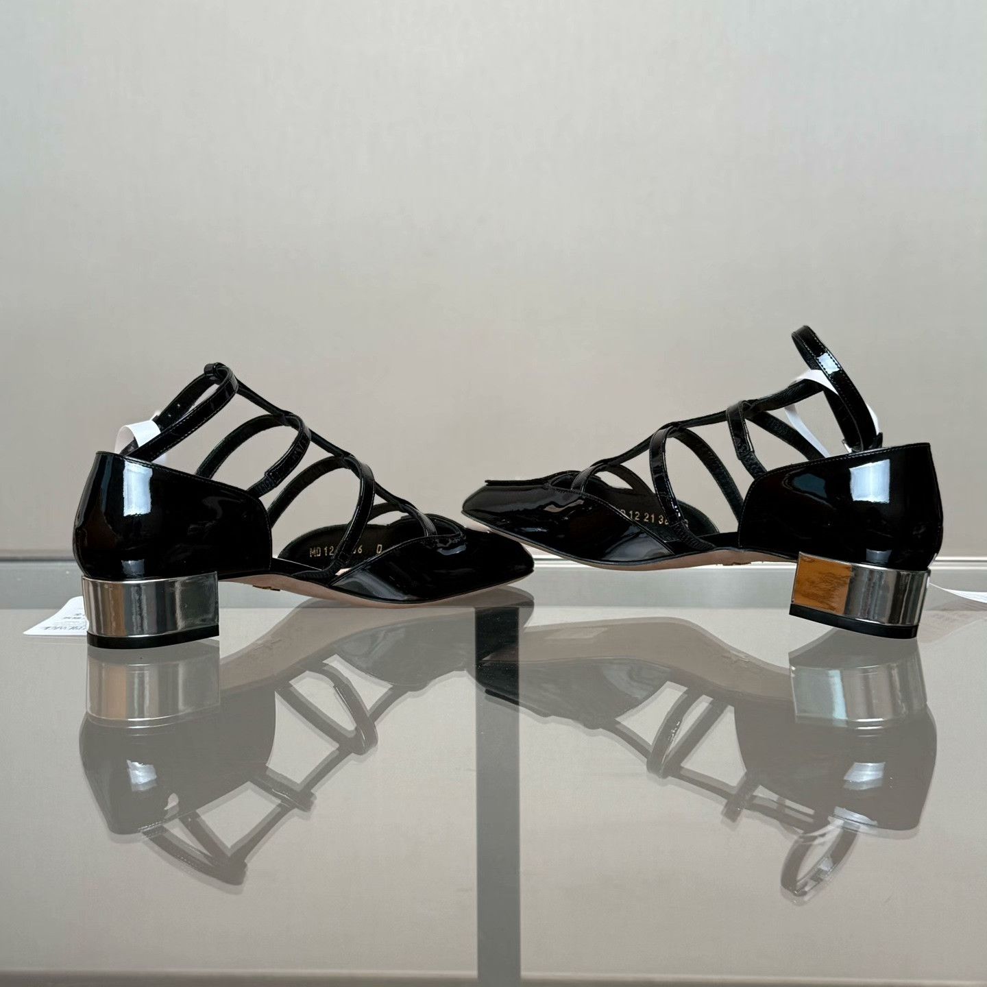 Dior Dior Patent Black Sandals 36 Women Size US 6 / IT 36 - 6 Thumbnail