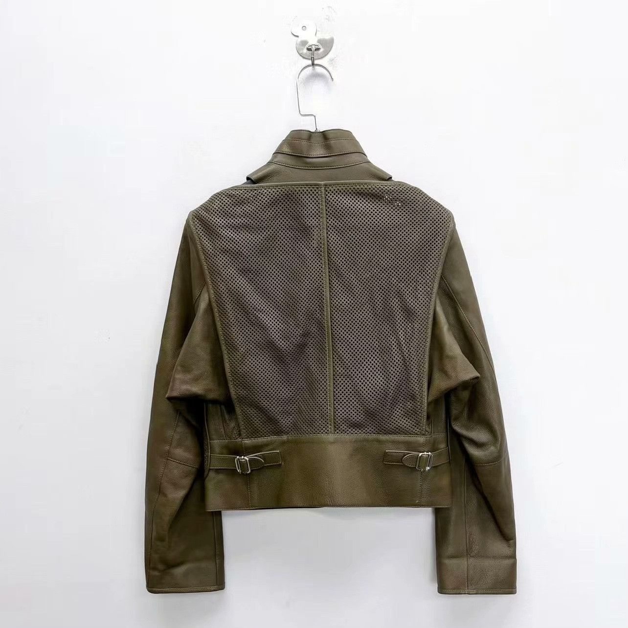 Hermes Hermes Leather Cropped Green Leather Jacket 34 Women Size XXS / US 00 / IT 34 - 2 Thumbnail