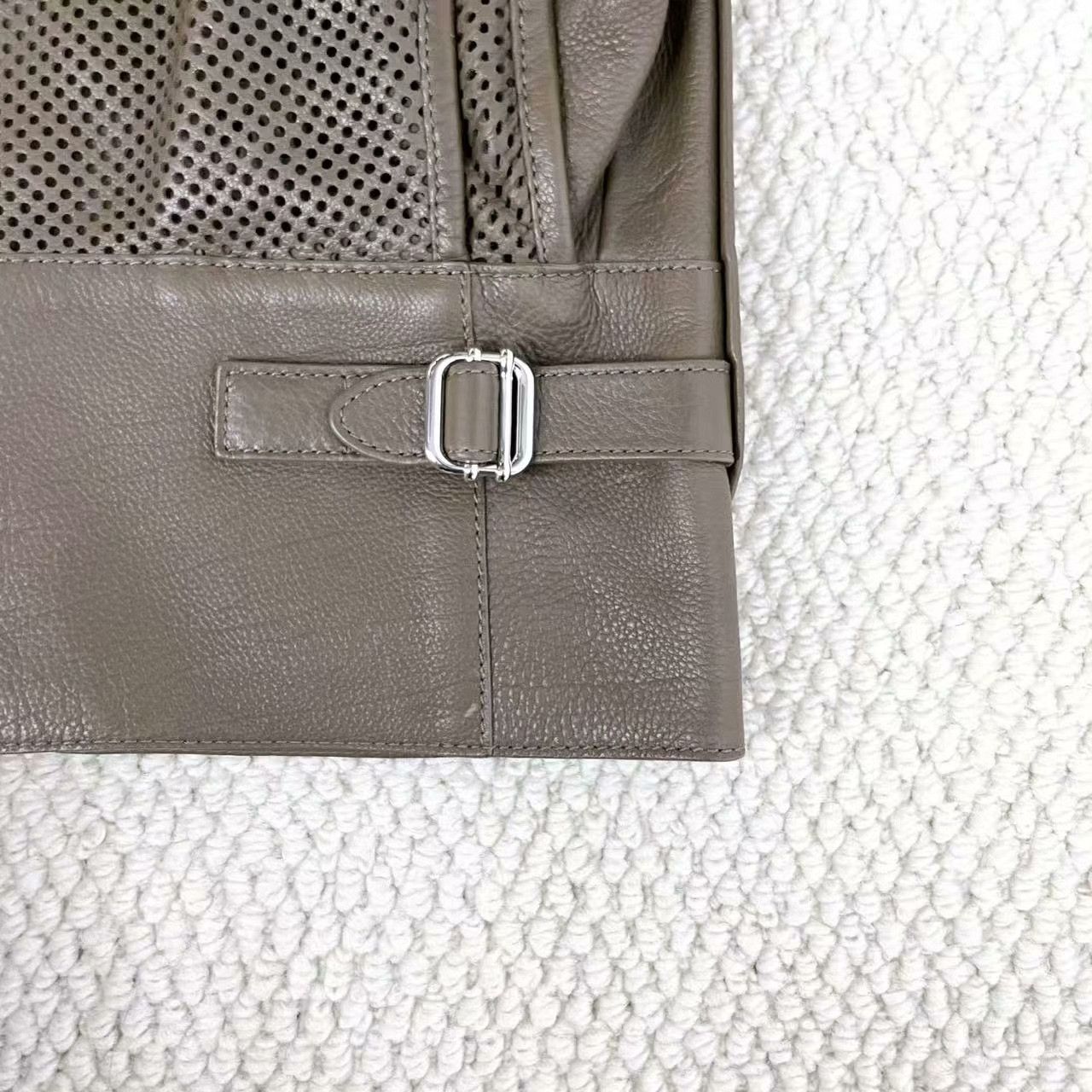 Hermes Hermes Leather Cropped Green Leather Jacket 34 Women Size XXS / US 00 / IT 34 - 4 Thumbnail