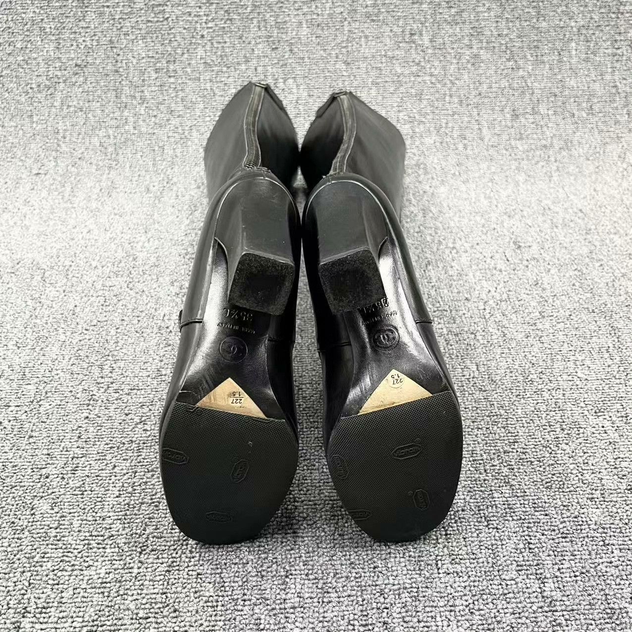 Chanel Chanel Black Boots 35.5 Women Size US 5 / IT 35 - 4 Thumbnail