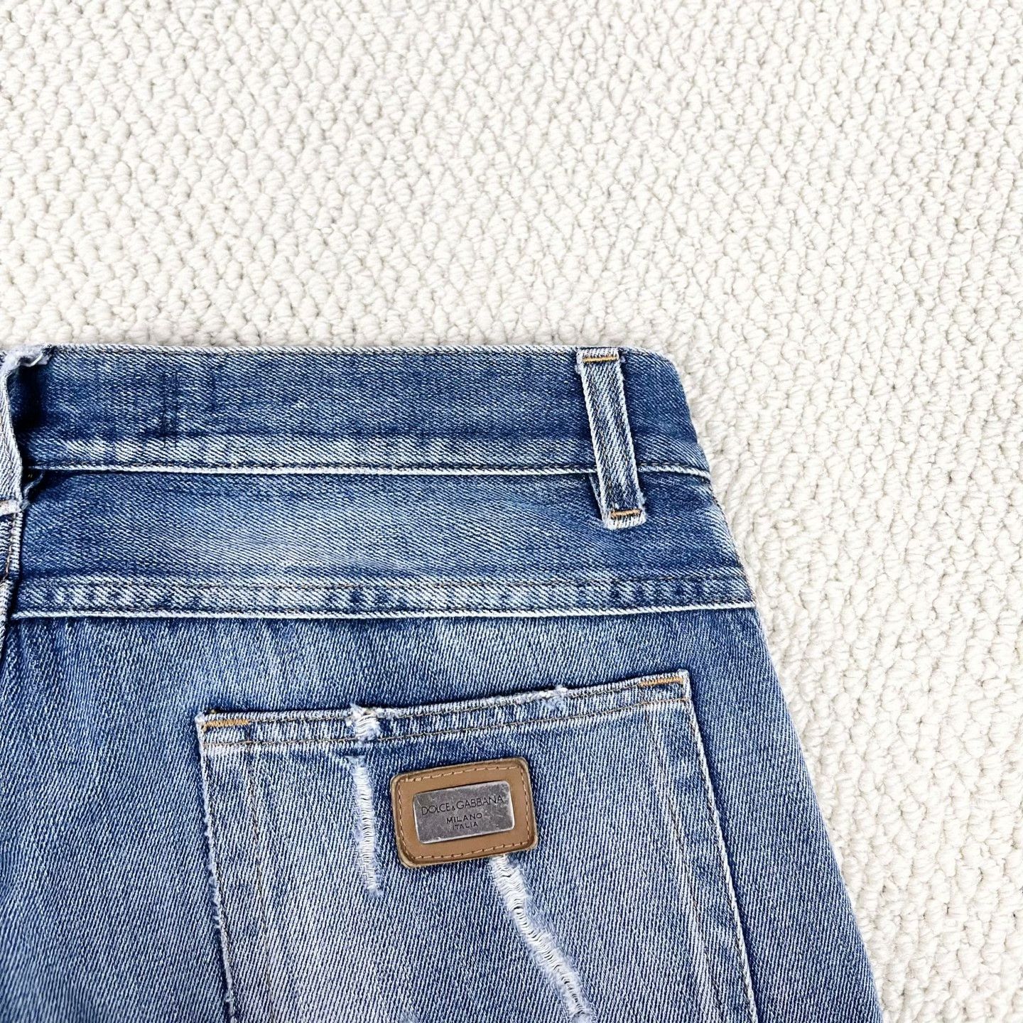 Dolce & Gabbana Dolce & Gabbana Distressed Yellow Denim Jeans 48 Men Size US 32 / EU 48 - 5 Thumbnail
