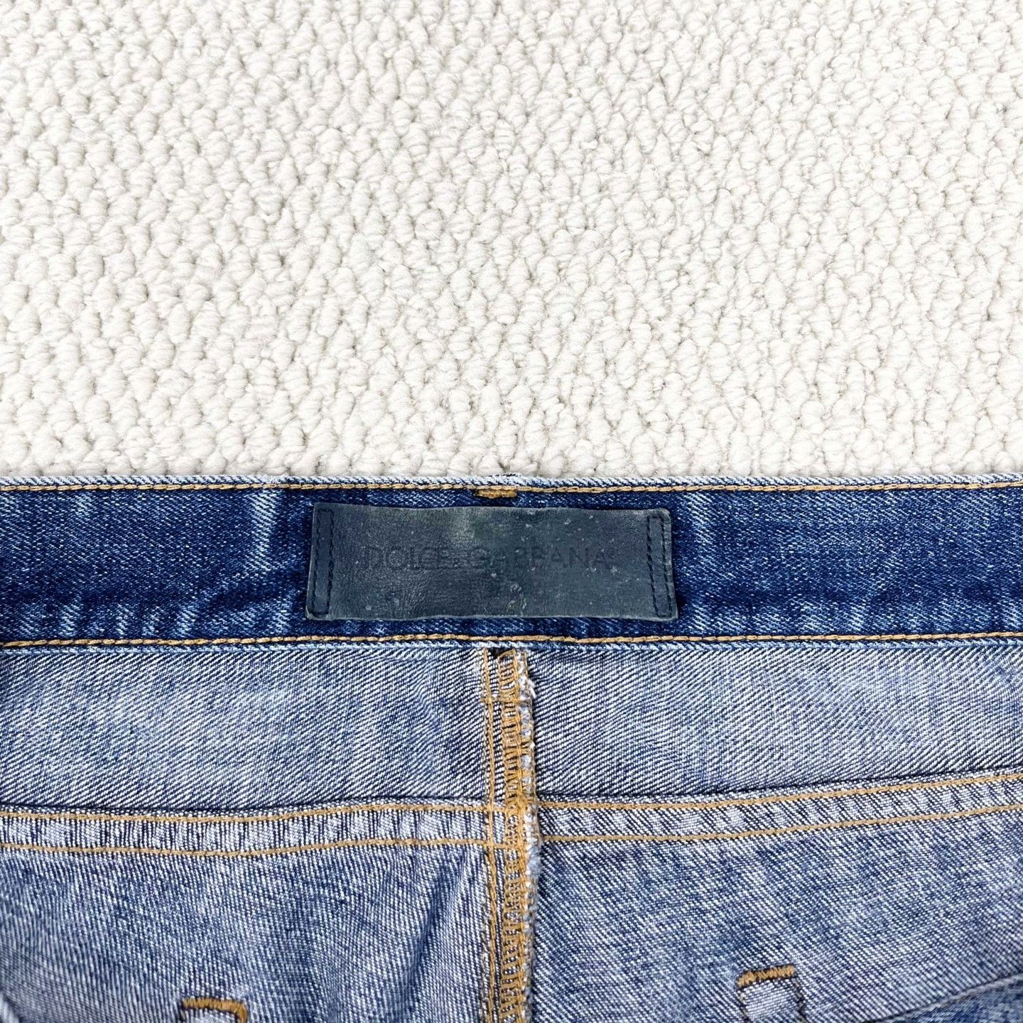 Dolce & Gabbana Dolce & Gabbana Distressed Yellow Denim Jeans 48 Men Size US 32 / EU 48 - 3 Thumbnail