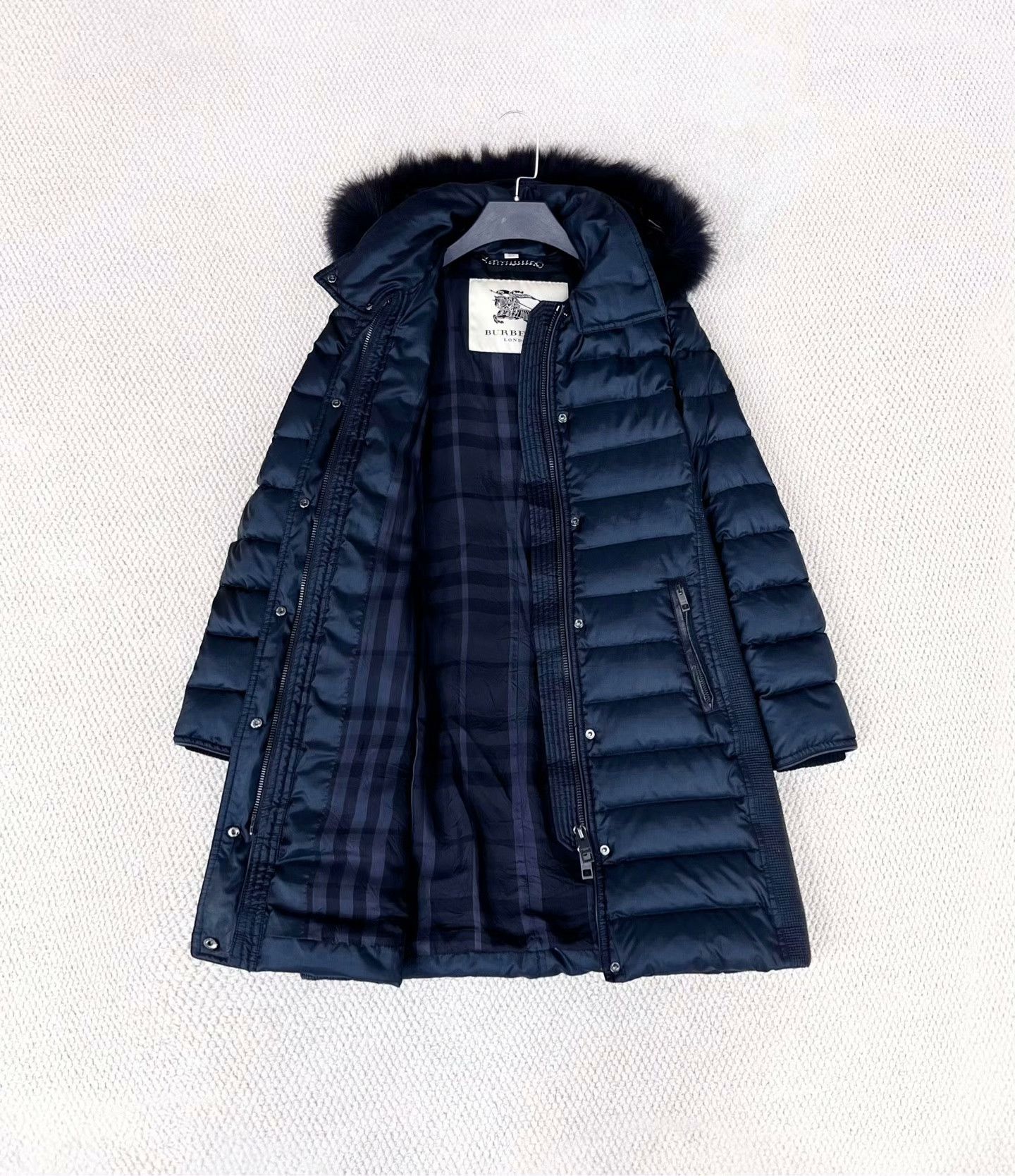 Burberry Burberry Striped Plaid Multi Down Jacket 6 Women Size XS / US 0-2 / IT 36-38 - 7 Thumbnail