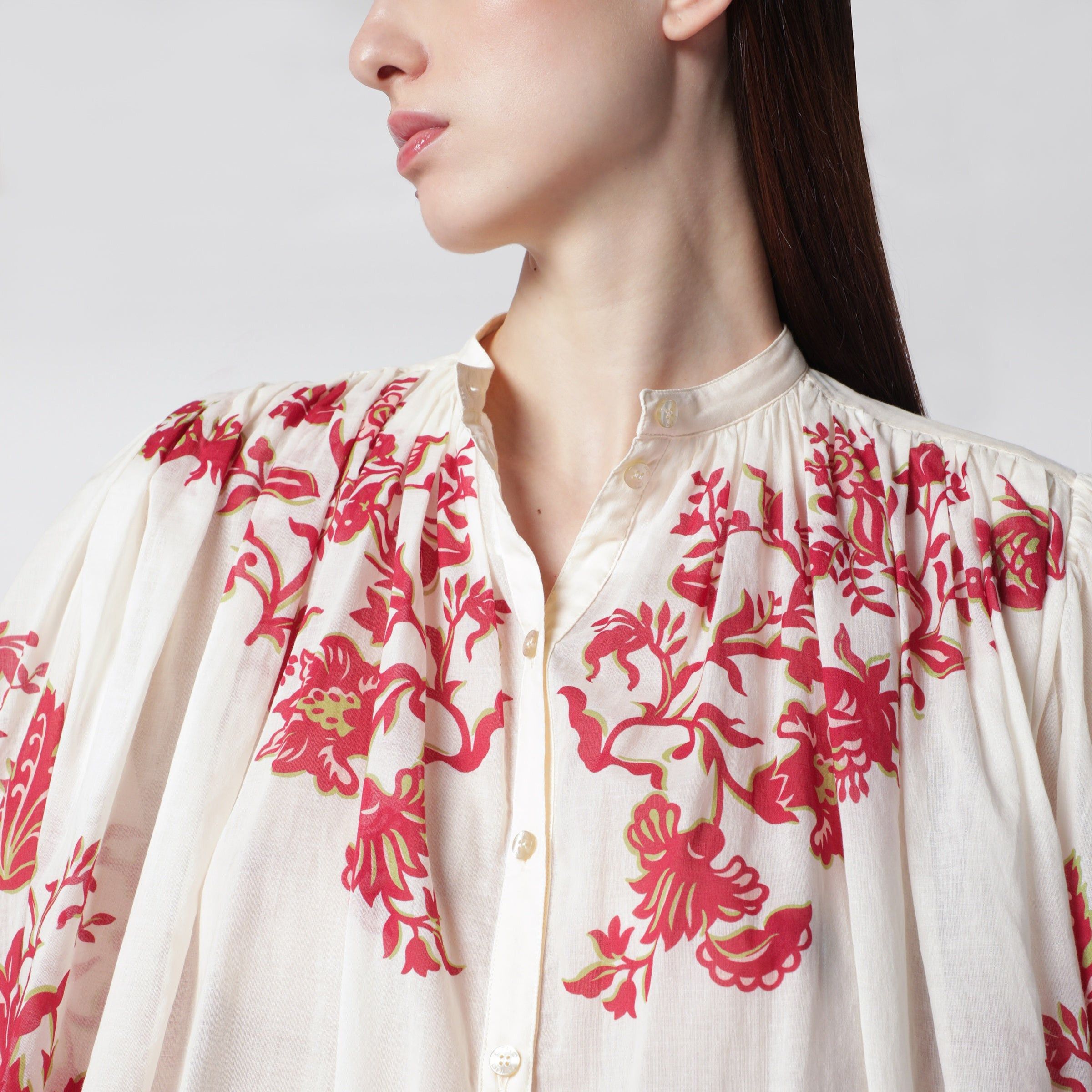 Etro Etro Blouse In Cotton Voile With Floral Print Size XS / US 0-2 / IT 36-38 - 2 Thumbnail