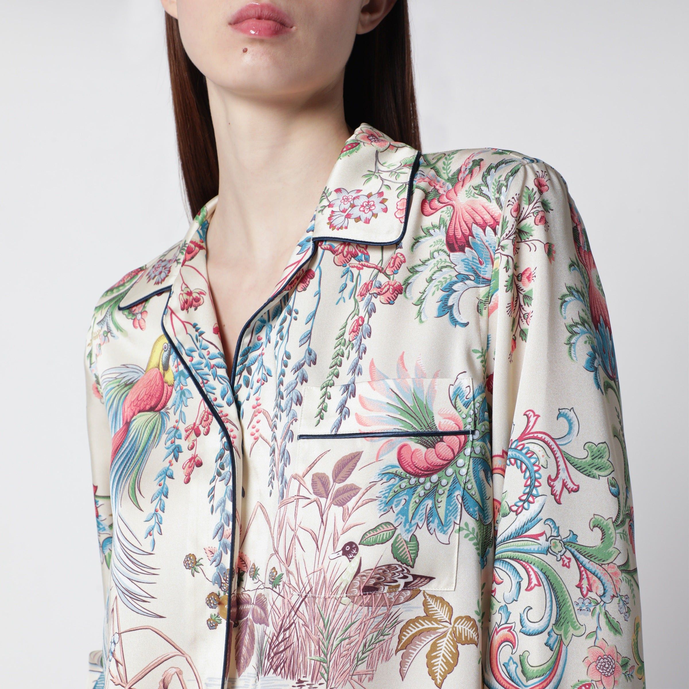 Etro Etro Floral Print Shirt In Fluid Twill Size M / US 6-8 / IT 42-44 - 2 Thumbnail