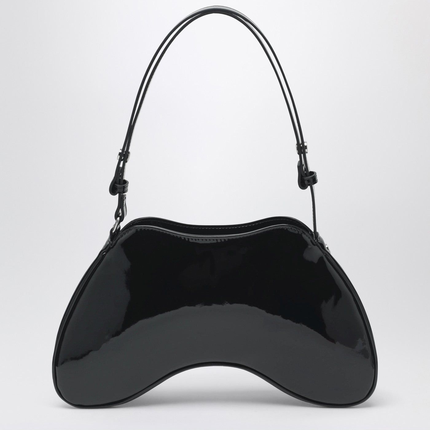Diesel Diesel Double-D Patent Leather Shoulder Bag In Black Size ONE SIZE - 2 Thumbnail