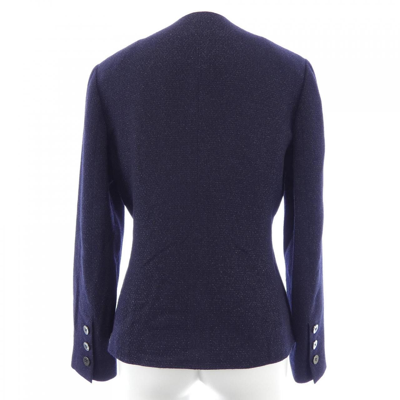 Chanel Chanel Chanel Collarless Jacket Textile Outerwear P15256V08504 DUTY FREE for USA Size ONE SIZE - 2 Thumbnail