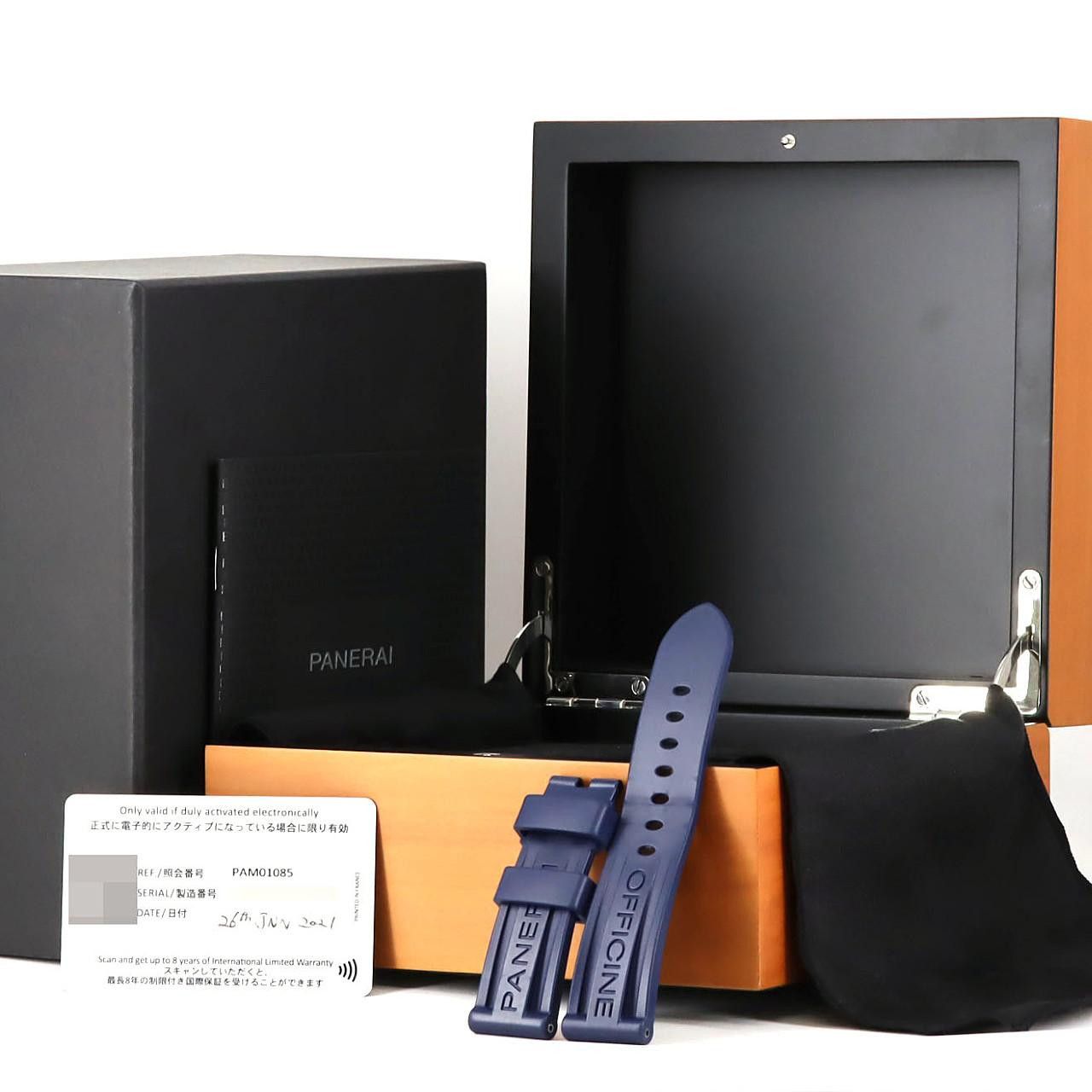 Panerai Panerai Panerai Luminor Blu Mare Stainless Steel Wristwatch Metal Other PAM01085 DUTY FREE for USA Size ONE SIZE - 7 Thumbnail