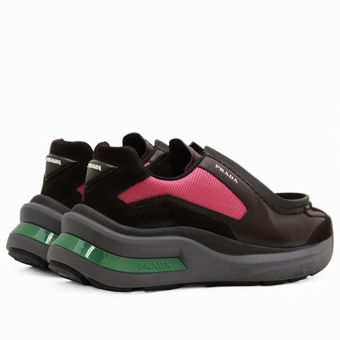 Prada Prada PRADA System leather rubber technical fabric sneakers Leather Shoes 2EG424 DUTY FREE for USA Size ONE SIZE - 11 Thumbnail