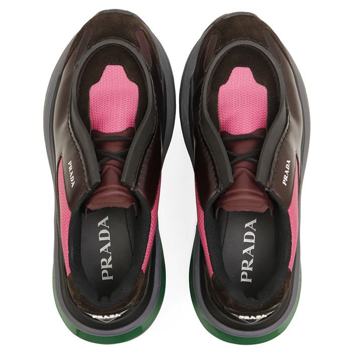Prada Prada PRADA System leather rubber technical fabric sneakers Leather Shoes 2EG424 DUTY FREE for USA Size ONE SIZE - 4 Thumbnail