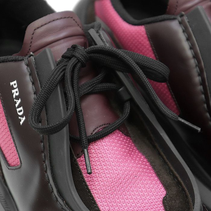 Prada Prada PRADA System leather rubber technical fabric sneakers Leather Shoes 2EG424 DUTY FREE for USA Size ONE SIZE - 2 Thumbnail