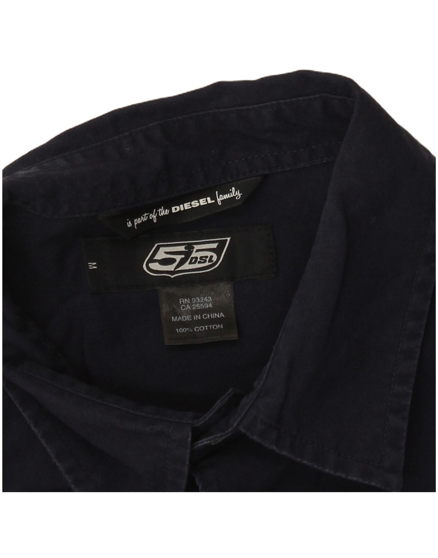 Diesel Mens Shirt Medium Navy Blue Cotton Size US M / EU 48-50 / 2 - 3 Thumbnail