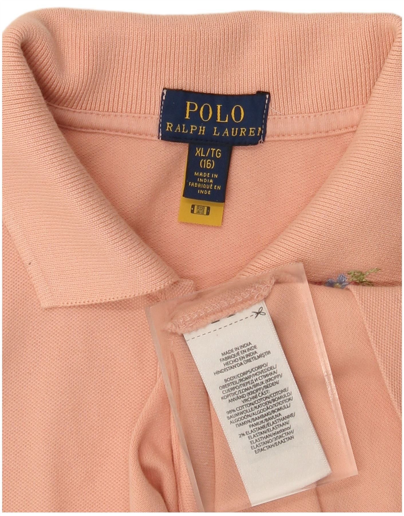 Polo Ralph Lauren Girls Sleeveless Playsuit 15-16 Years XL Pink Floral Size ONE SIZE - 4 Thumbnail