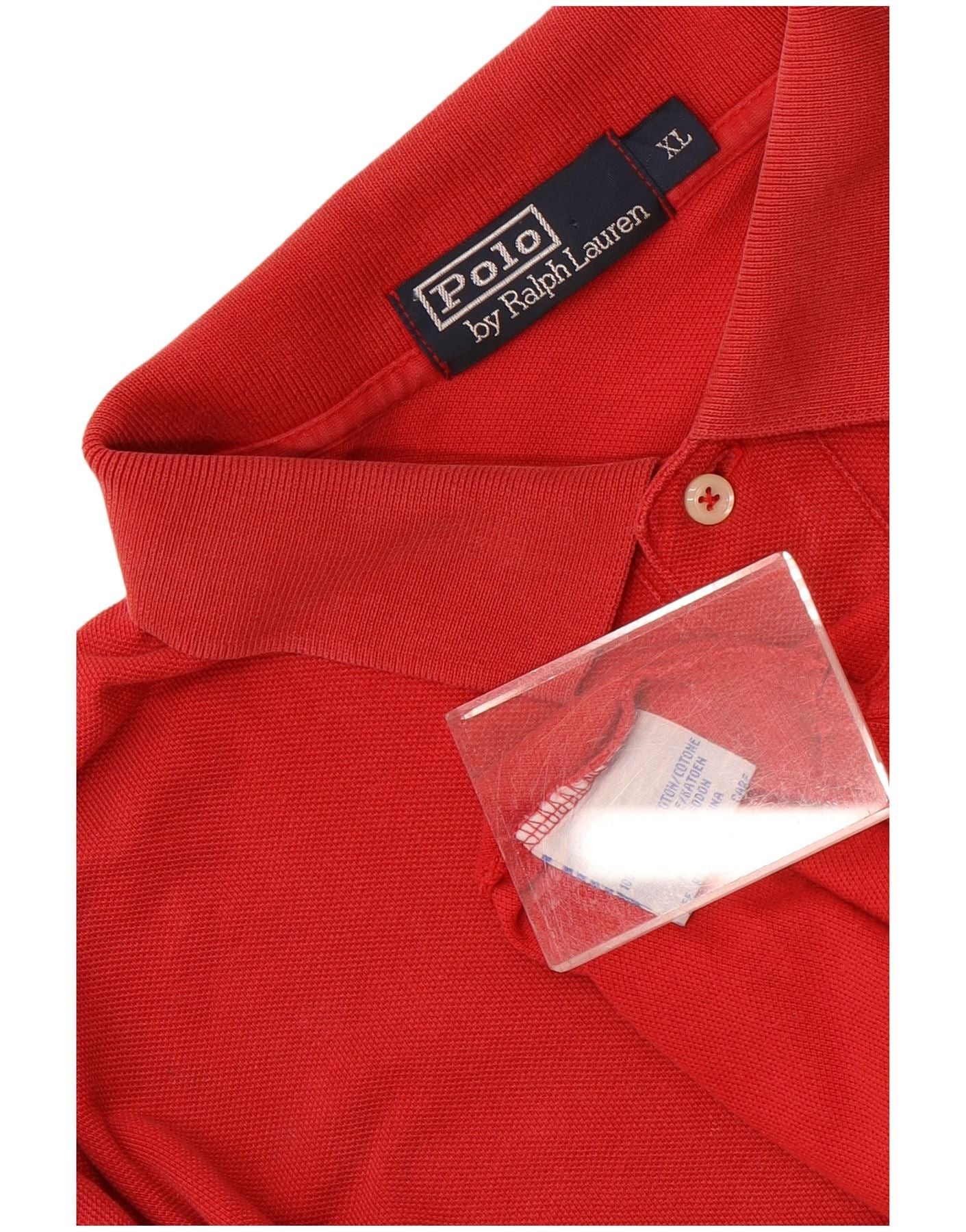 Polo Ralph Lauren Mens Polo Shirt XL Red Cotton Size US XL / EU 56 / 4 - 3 Thumbnail