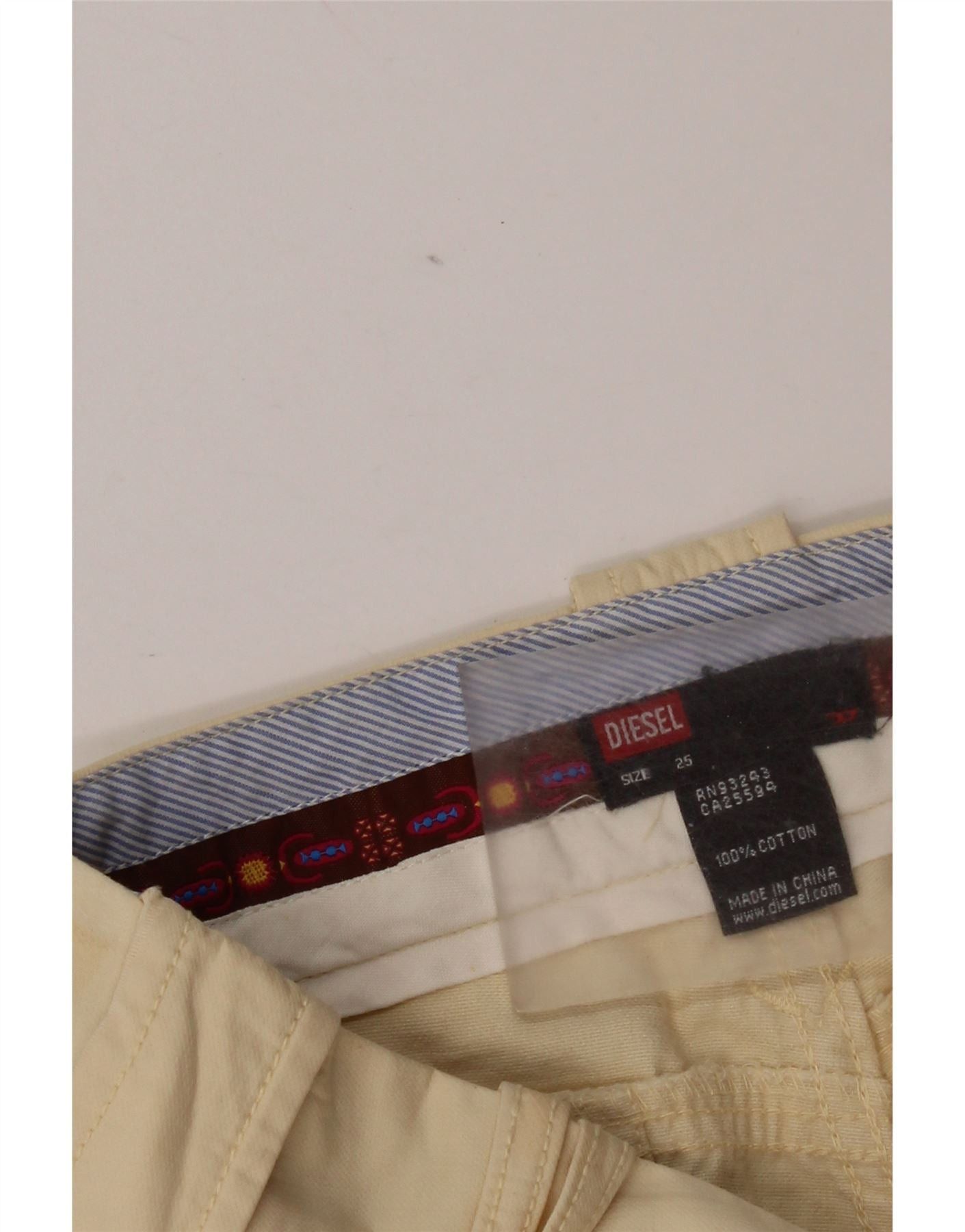 Diesel Womens Straight Cargo Capri Trousers W25 L22 Beige Cotton Size 42" / US 20 - 6 Thumbnail
