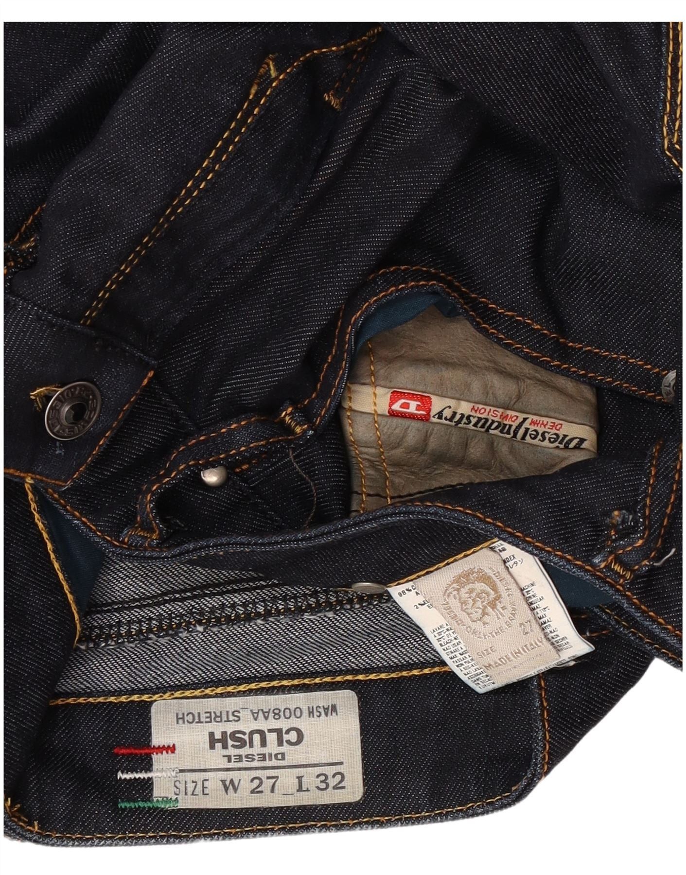Diesel Womens Clush Stretch Slim Jeans W27 L32 Navy Blue Cotton Size 42" / US 20 - 3 Thumbnail