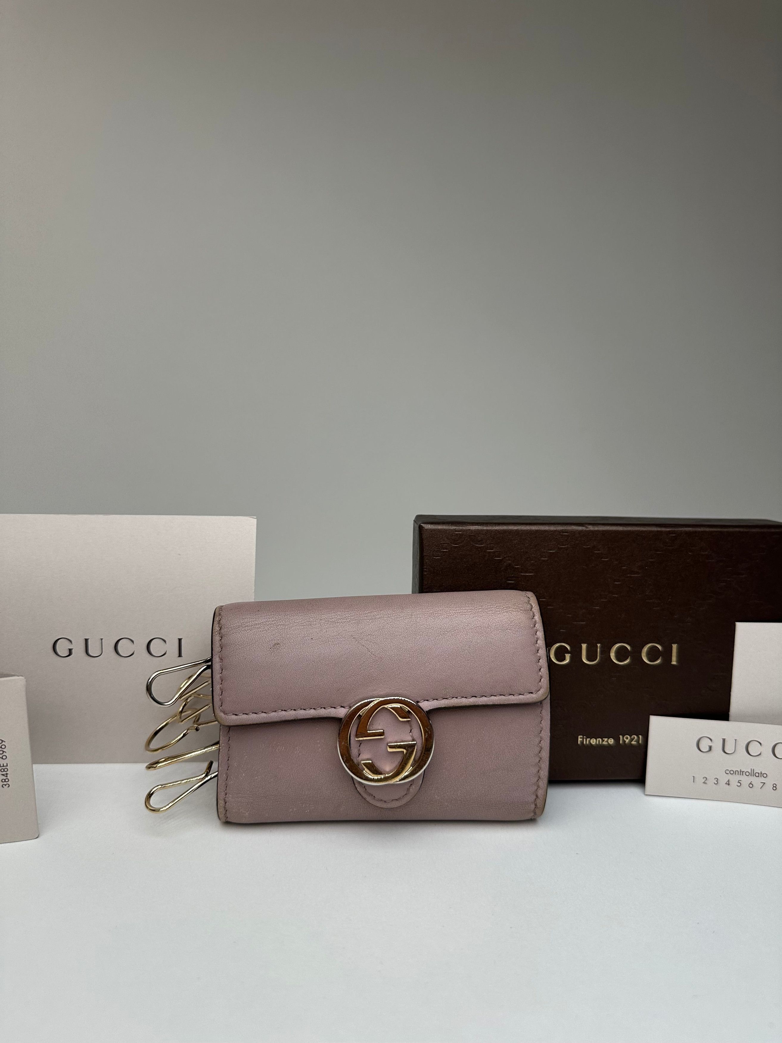 Gucci Vintage Marmont Leather Key / Card Holder Purple Size ONE SIZE - 7 Thumbnail