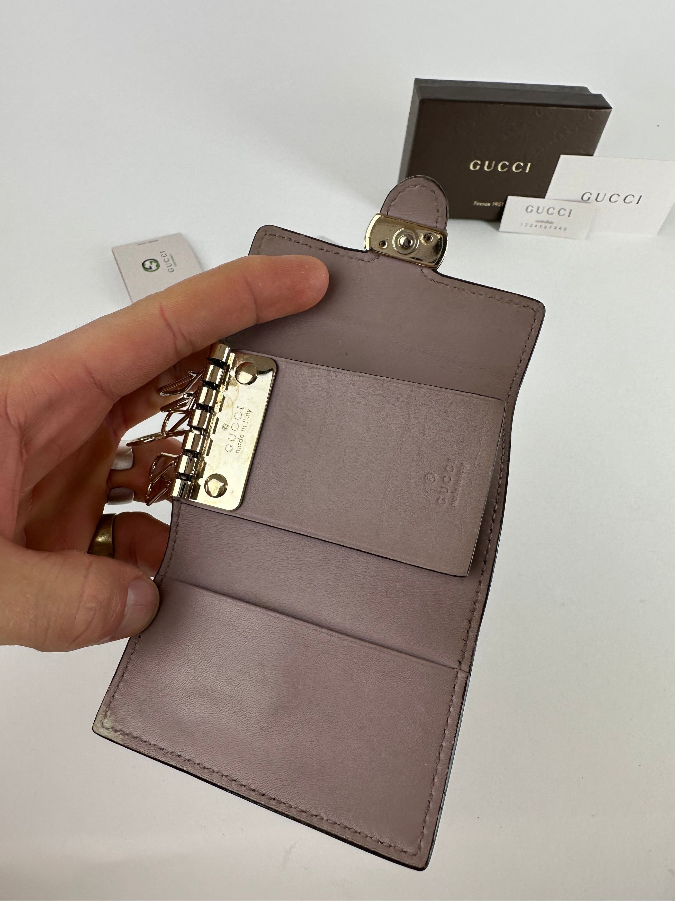 Gucci Vintage Marmont Leather Key / Card Holder Purple Size ONE SIZE - 8 Thumbnail