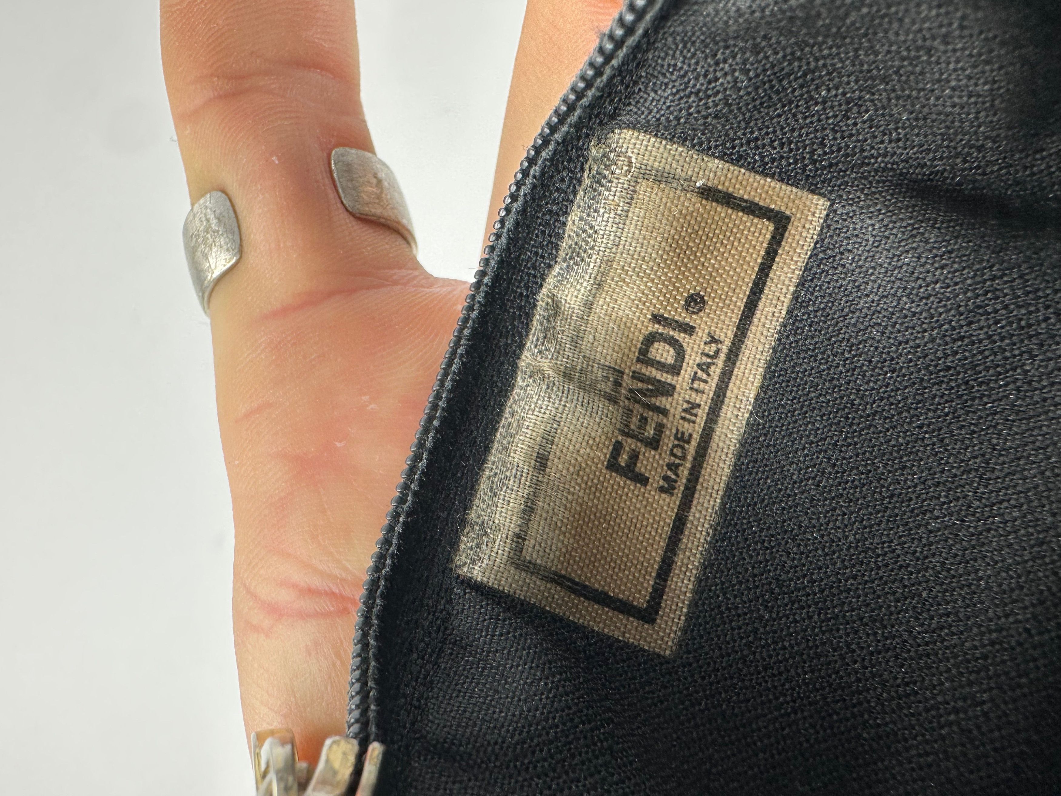 Fendi Vintage Card Holder Striped Brown Size ONE SIZE - 6 Thumbnail