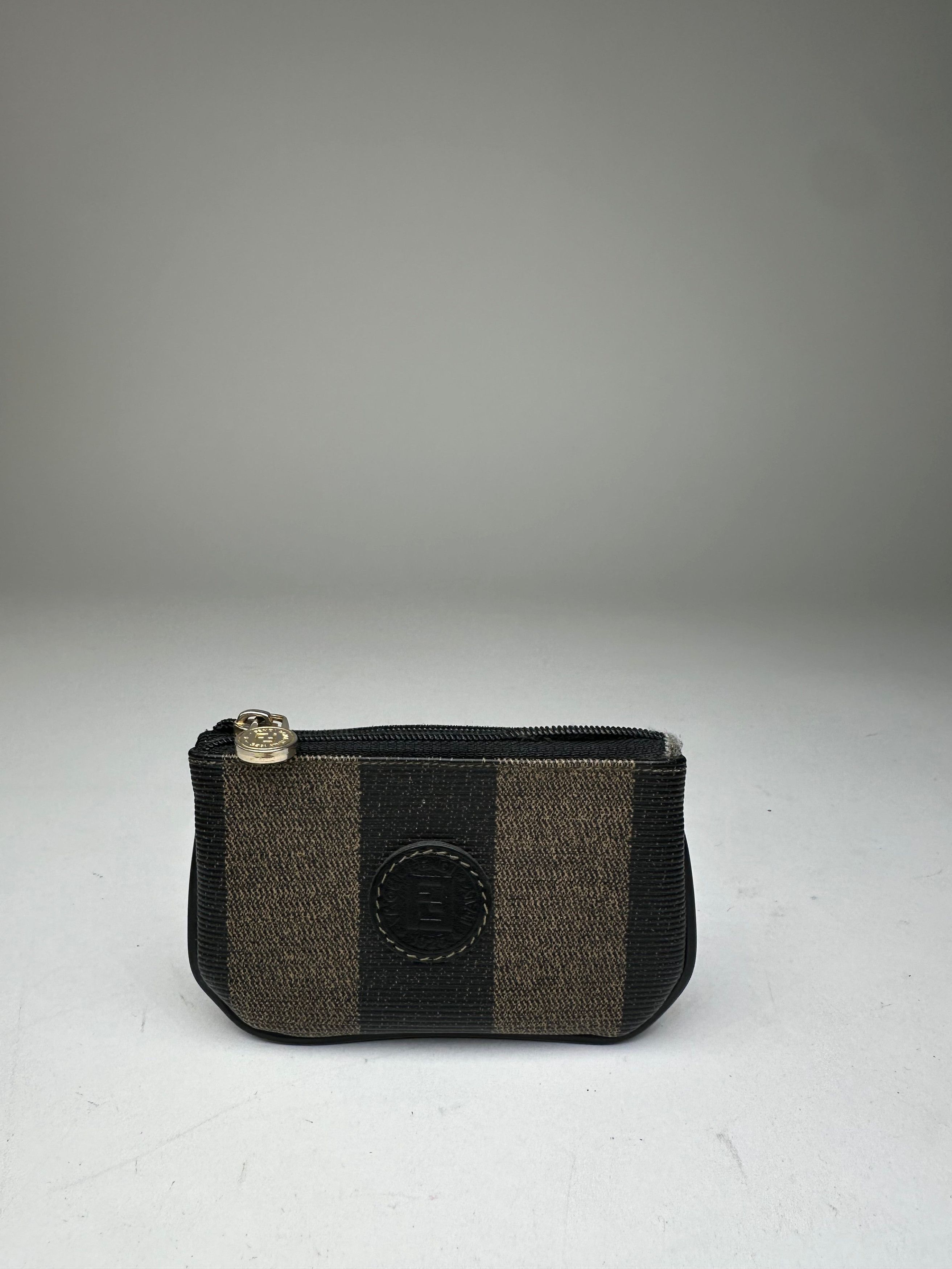 Fendi Vintage Card Holder Striped Brown Size ONE SIZE - 10 Thumbnail