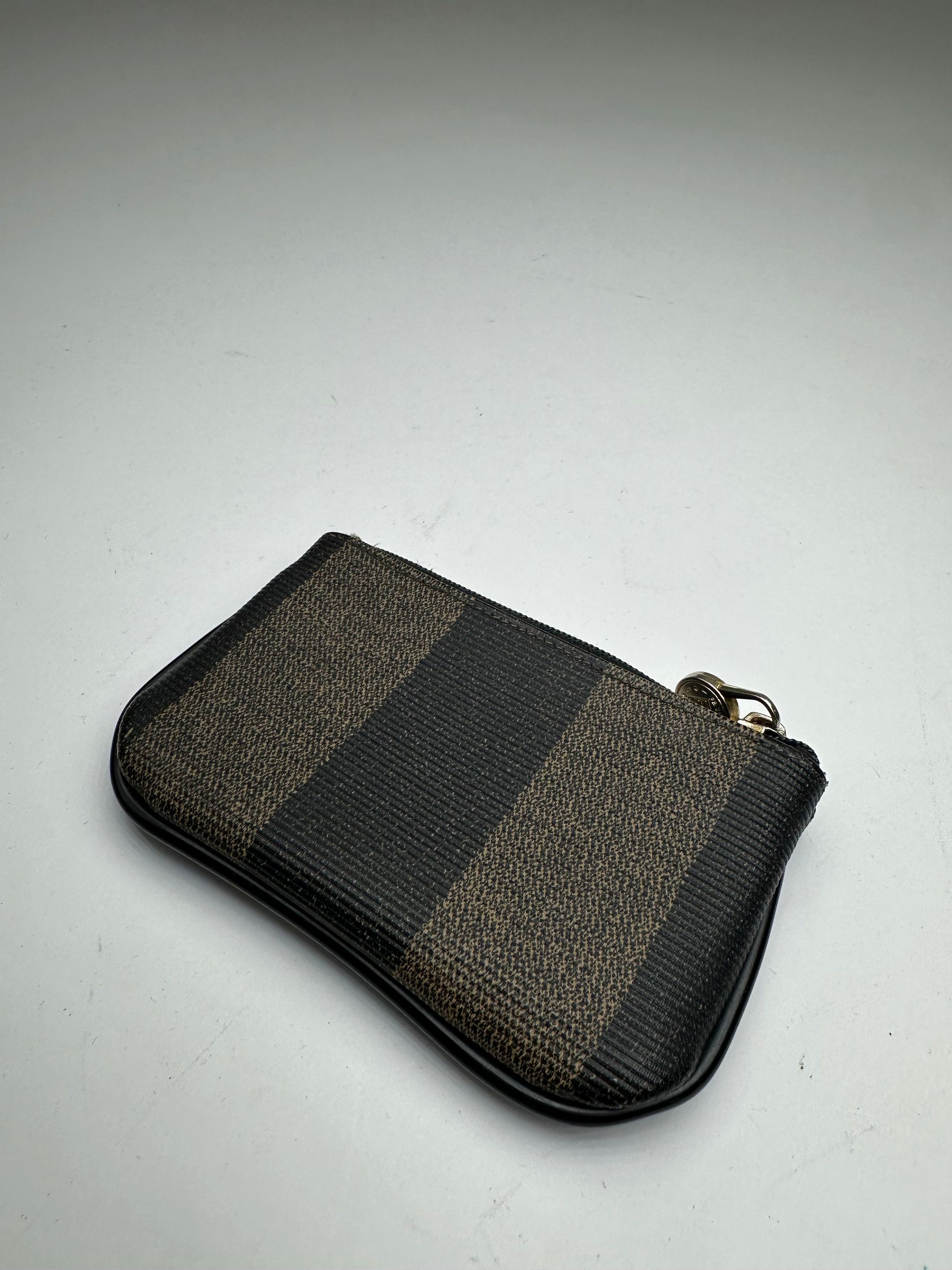 Fendi Vintage Card Holder Striped Brown Size ONE SIZE - 2 Thumbnail
